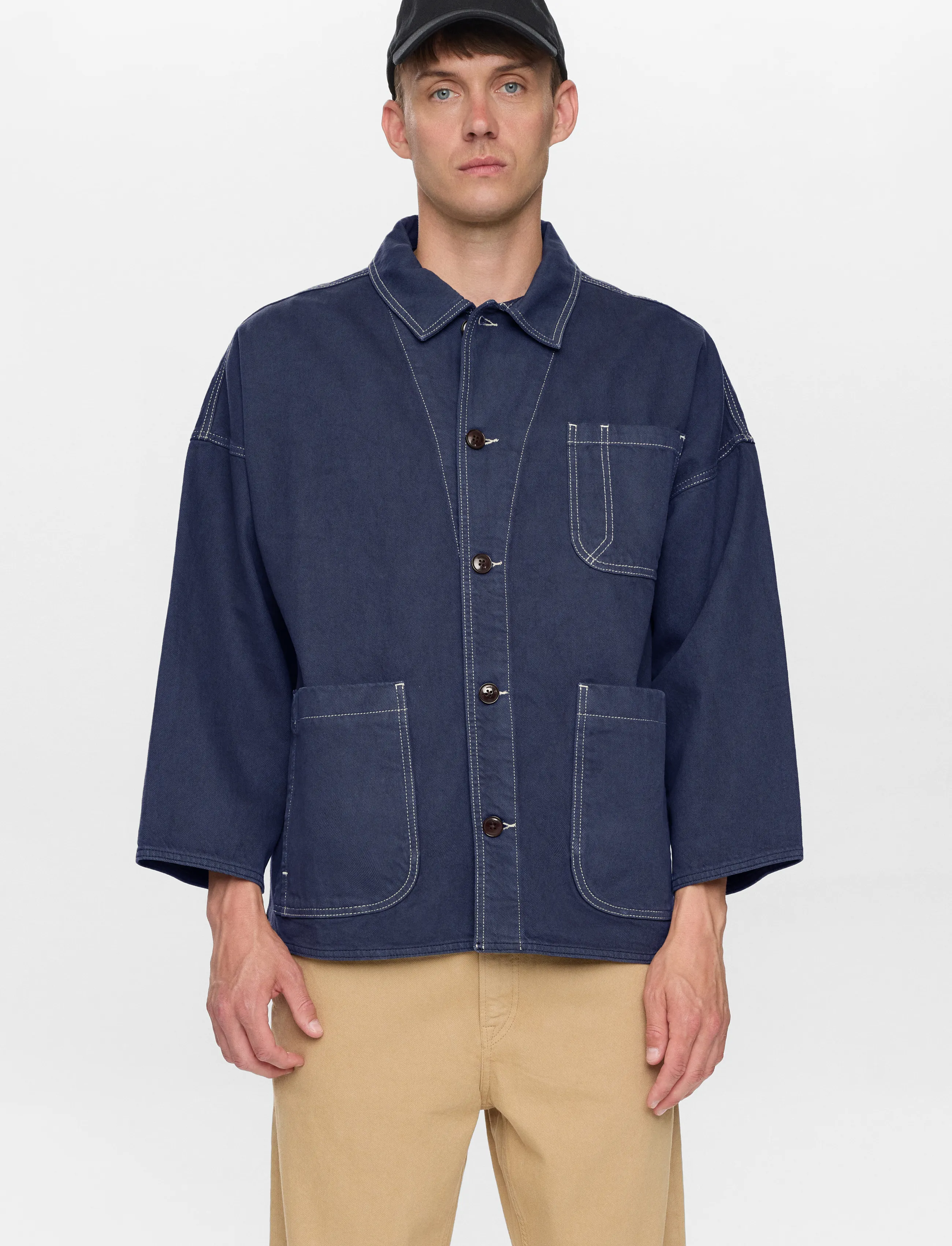 Anerkjendt - AKOWEN TWILL OVERSHIRT - lette jakker - sky captain - 4