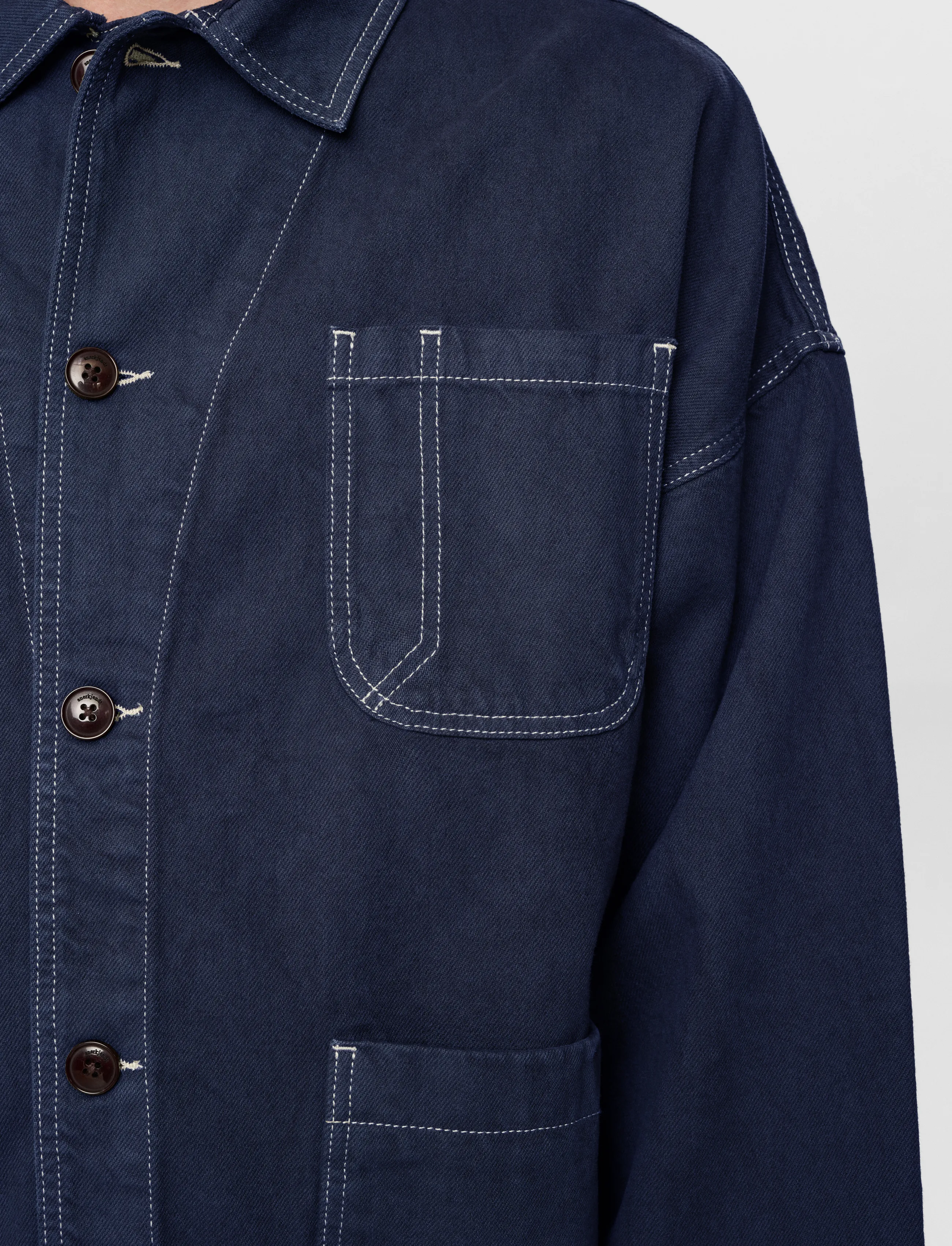 Anerkjendt - AKOWEN TWILL OVERSHIRT - lette jakker - sky captain - 5