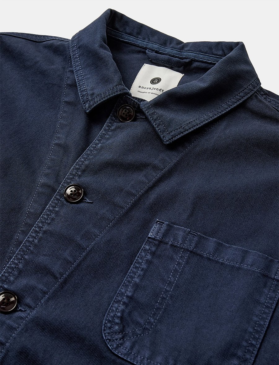 Anerkjendt - AKOWEN TWILL OVERSHIRT - vårjackor - sky captain - 4