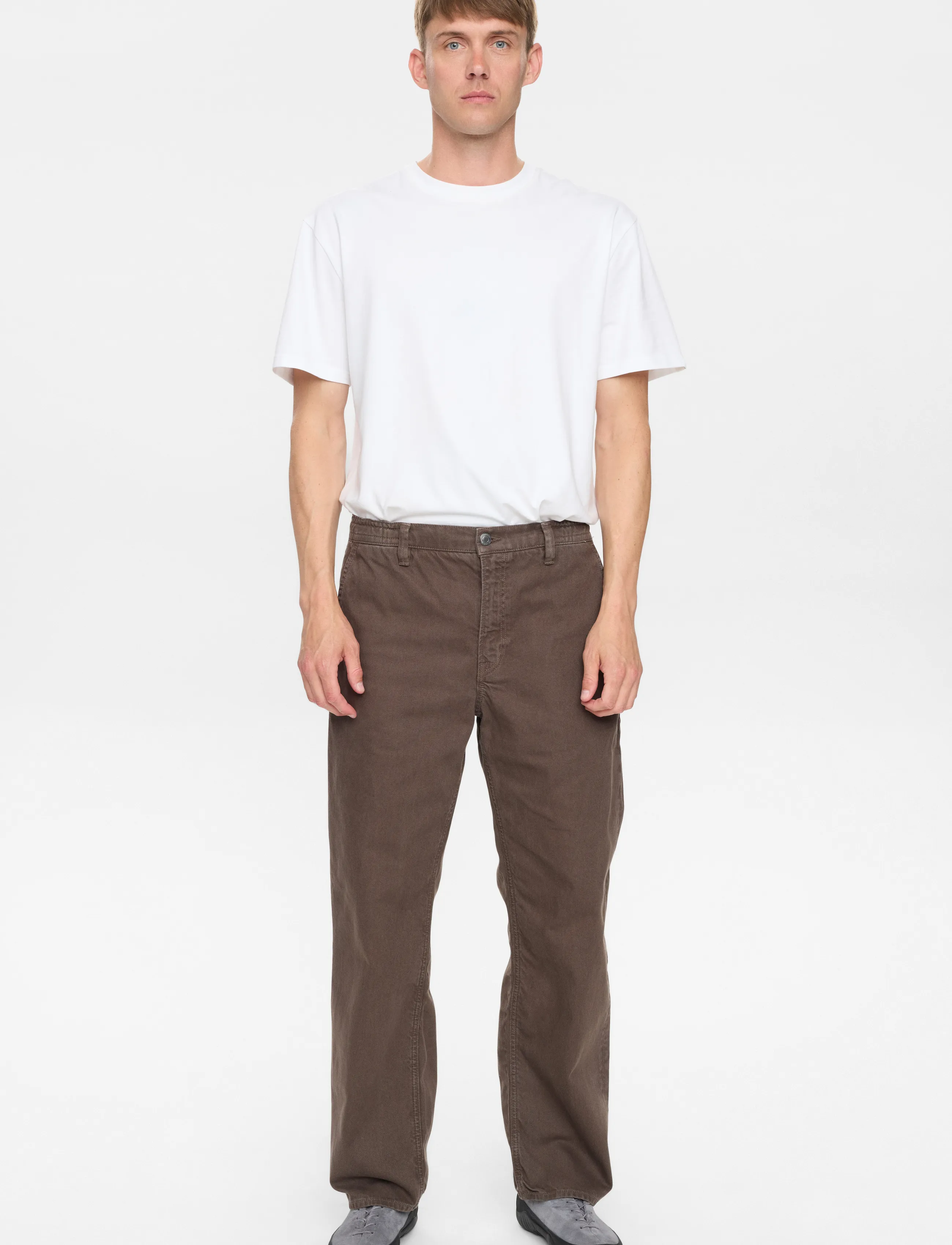 Anerkjendt AKJONAS ELA TWILL PANTS - Anerkjendt - DELICIOSO / brown