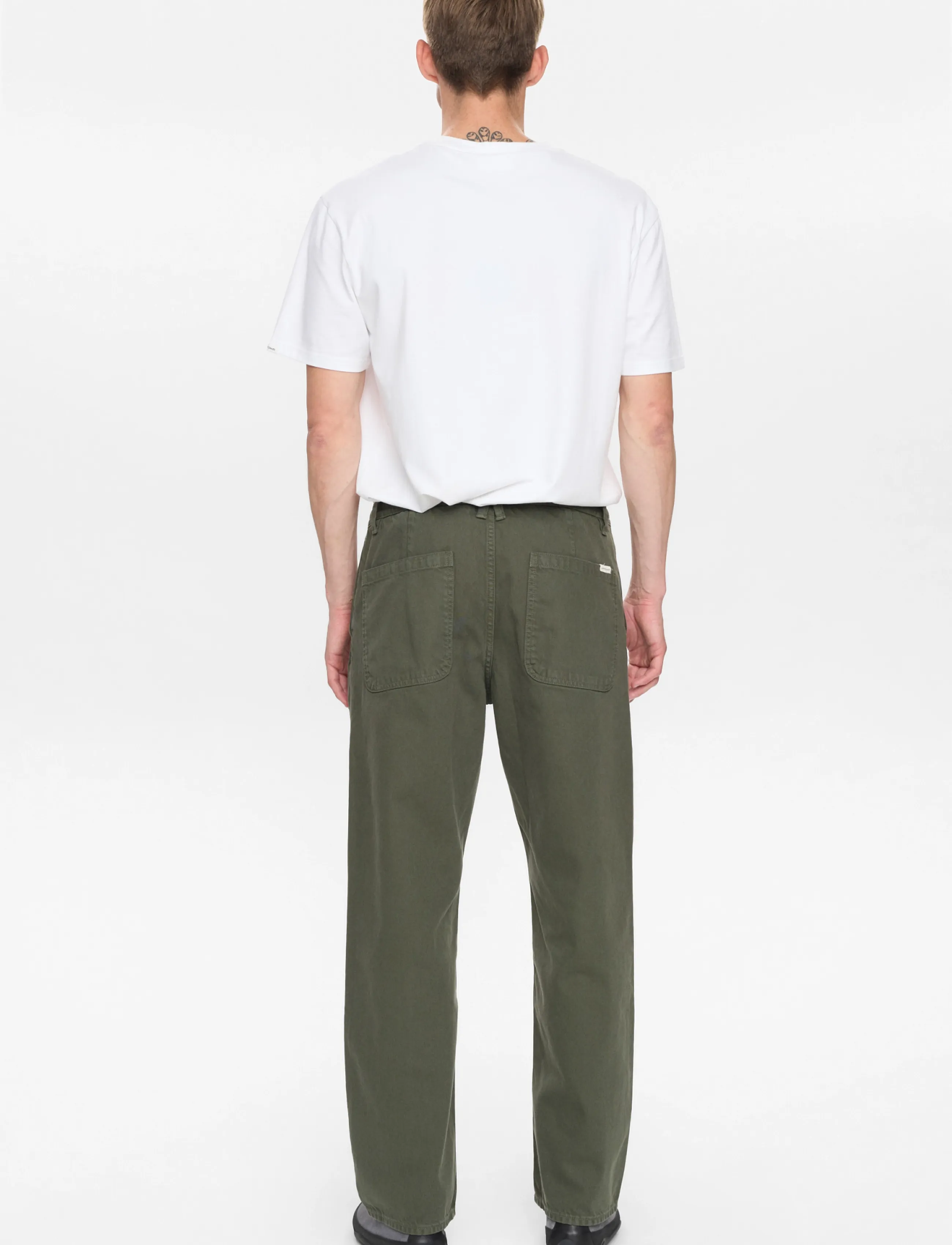 Anerkjendt - AKJONAS ELA TWILL PANTS - forest night - 2