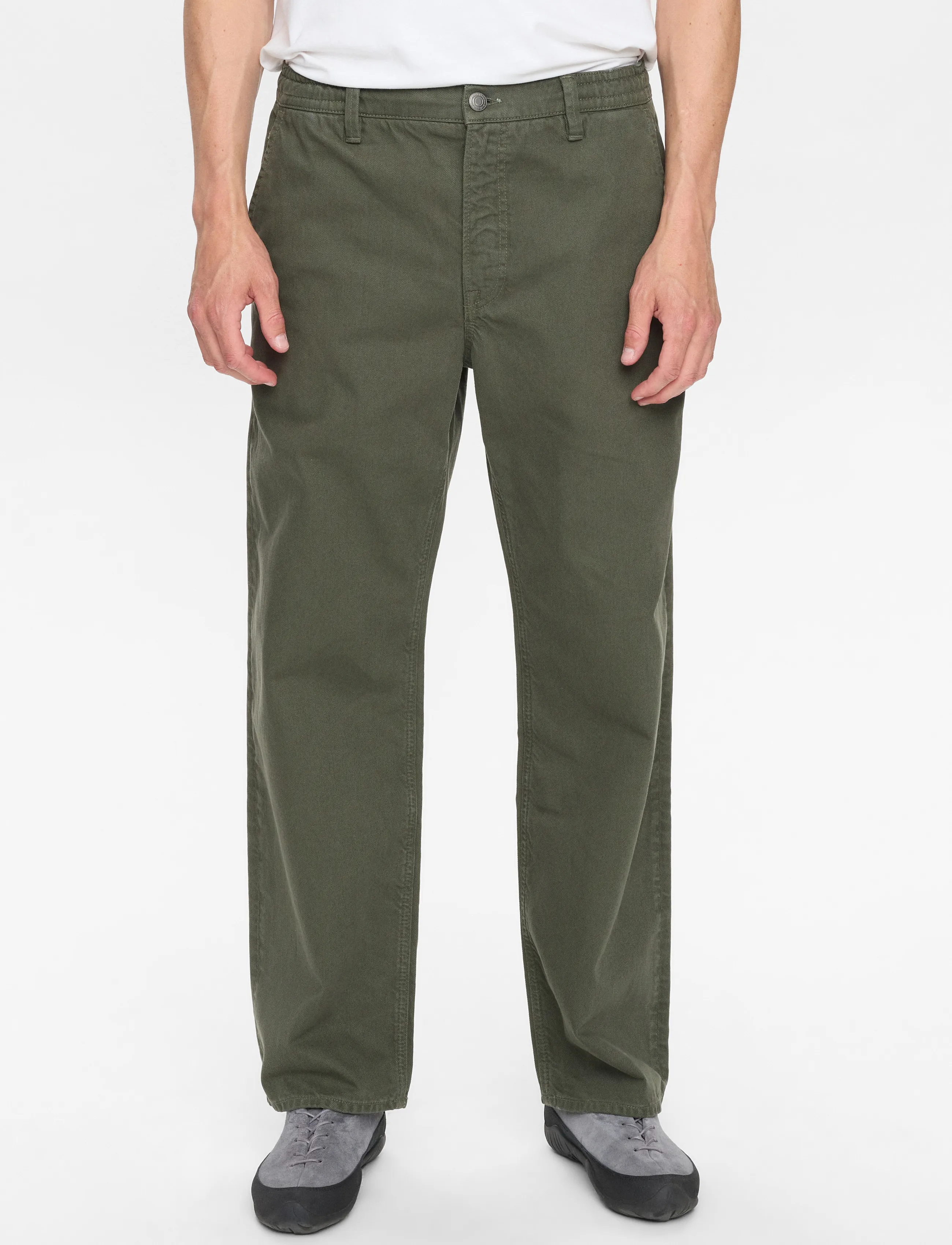 Anerkjendt - AKJONAS ELA TWILL PANTS - forest night - 4