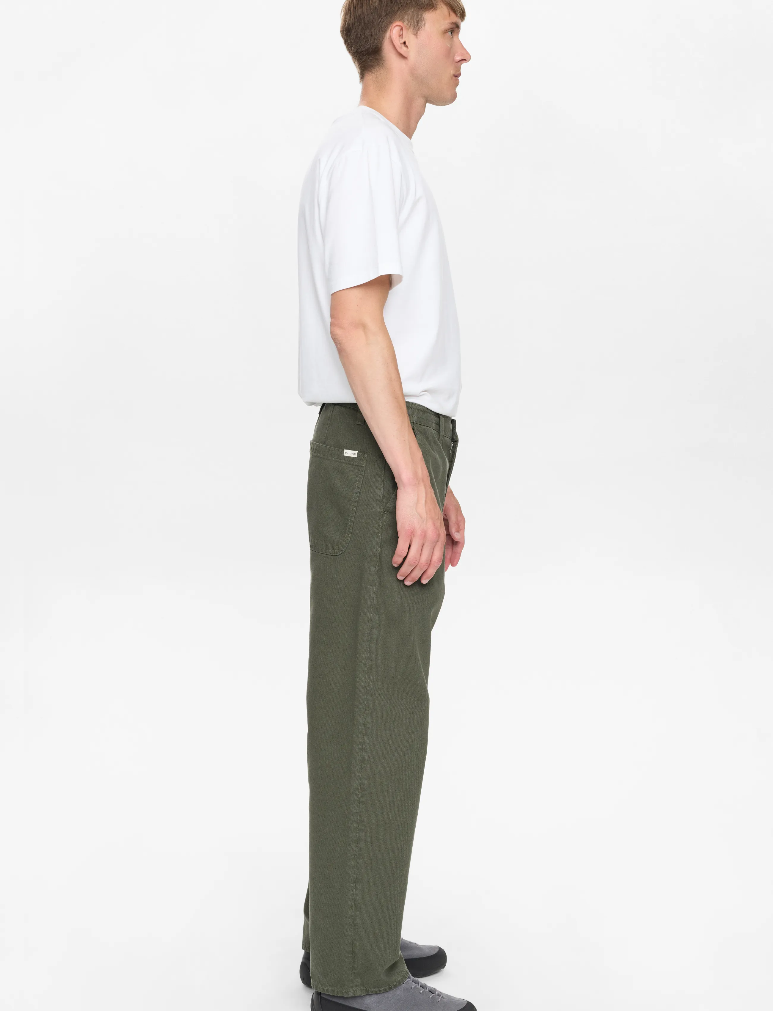 Anerkjendt - AKJONAS ELA TWILL PANTS - forest night - 5