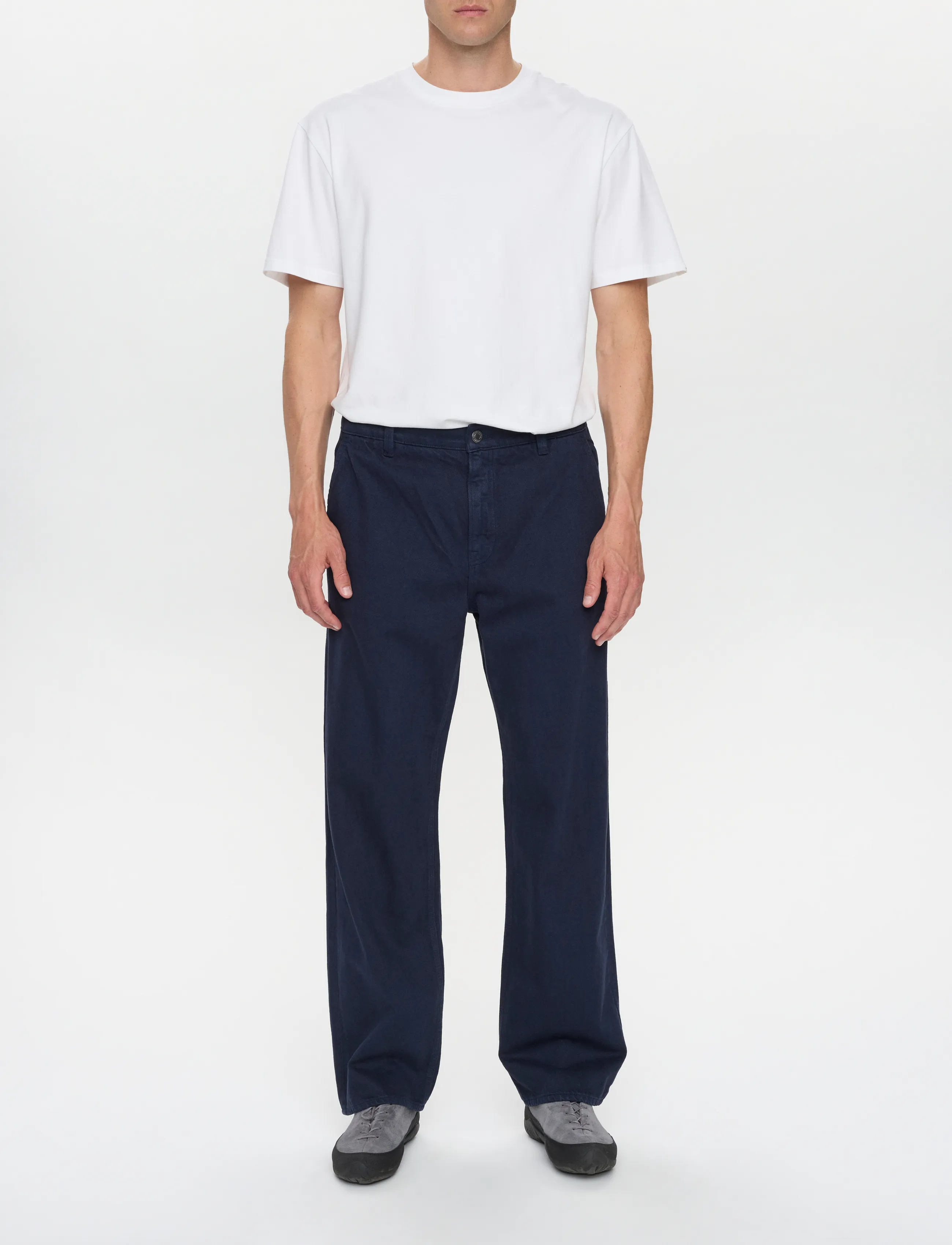 Anerkjendt AKJONAS ELA TWILL PANTS - Anerkjendt - SKY CAPTAIN / navy