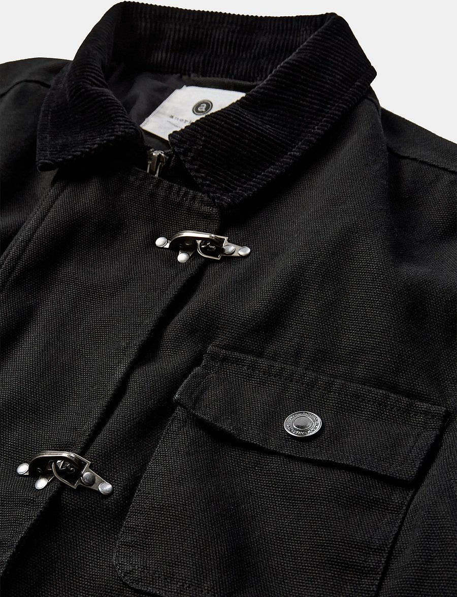 Anerkjendt - AKBASTIAN CANVAS JACKET - herbstjacken - caviar - 2