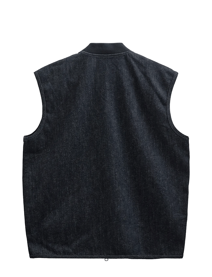 Anerkjendt - AKROBIN DENIM GILET - västar - dark blue denim - 2