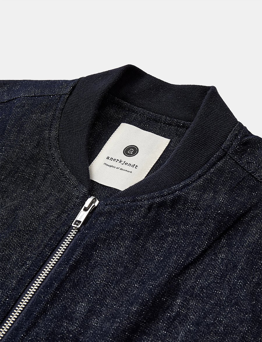 Anerkjendt - AKROBIN DENIM GILET - västar - dark blue denim - 4