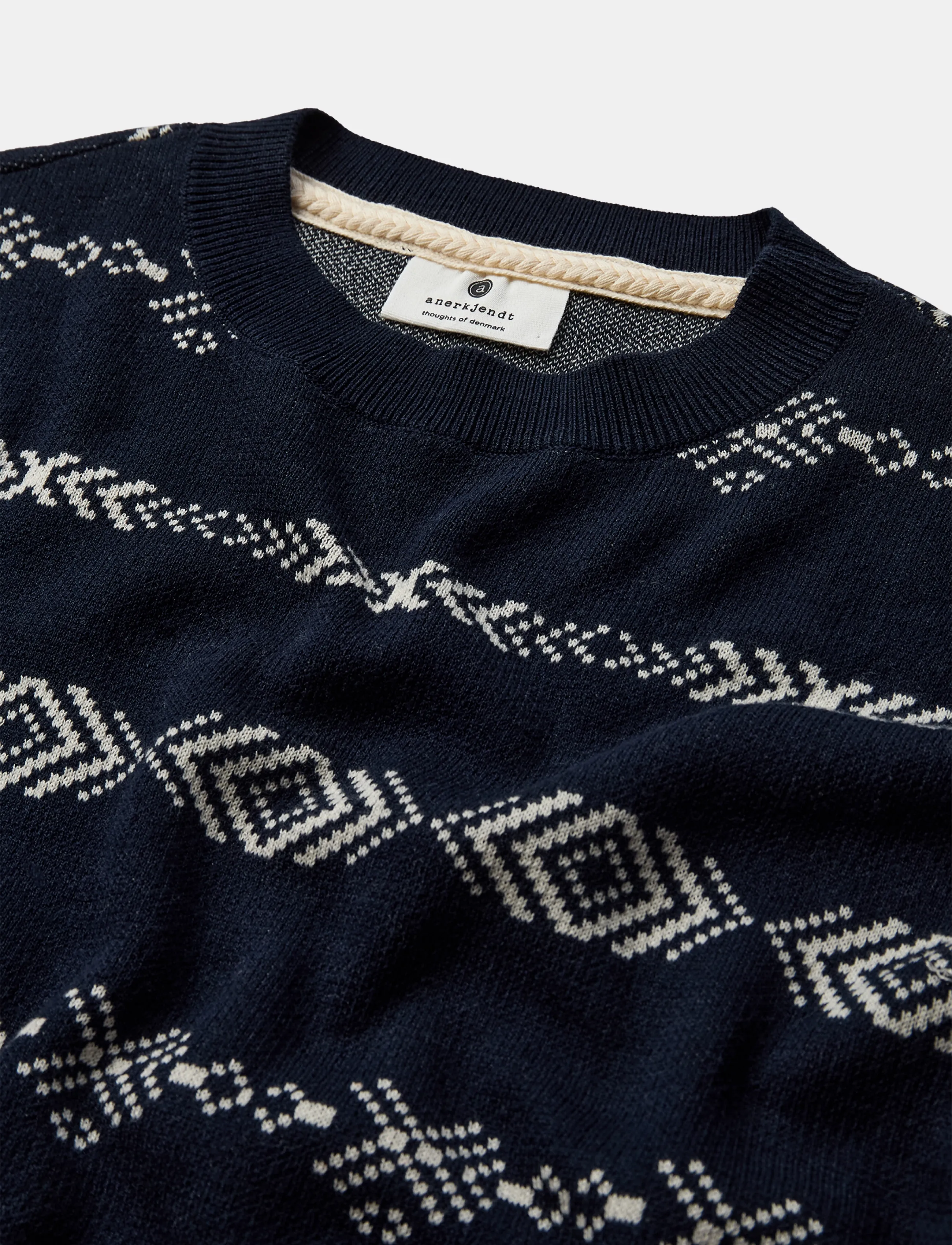 Anerkjendt - AKSINUS JACQ COT/SILK KNIT - sky captain - 4
