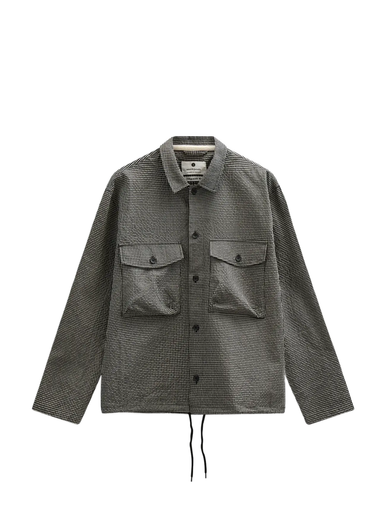 ANERKJENDT Akotto Check Overshirt Schwarz - XXL - Herren