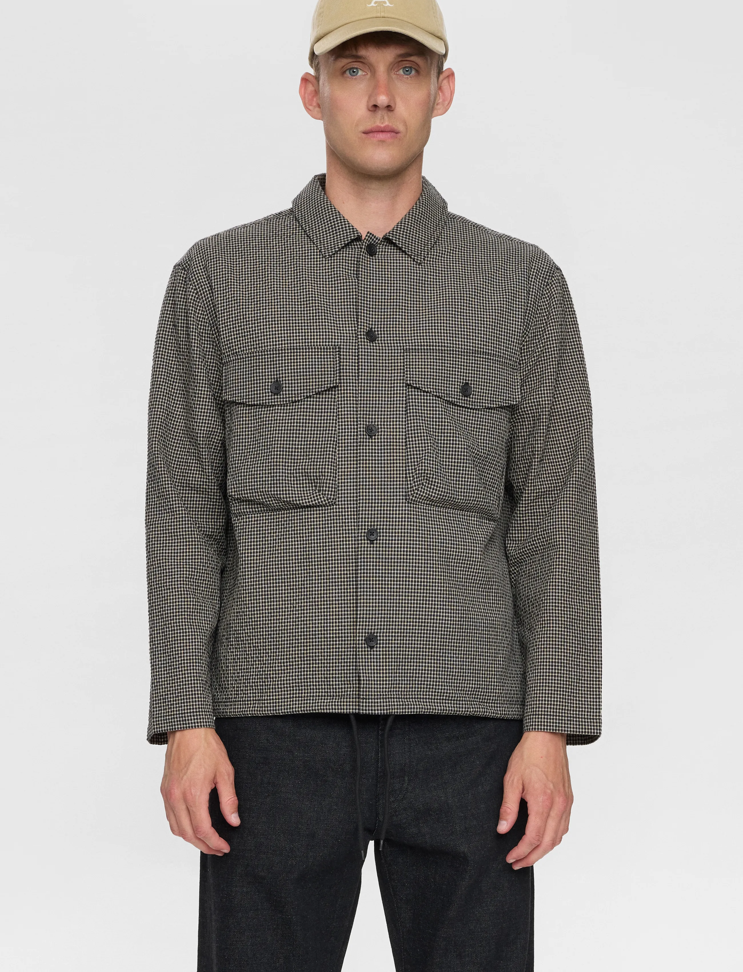 Anerkjendt - AKOTTO CHECK OVERSHIRT - lette jakker - caviar - 4