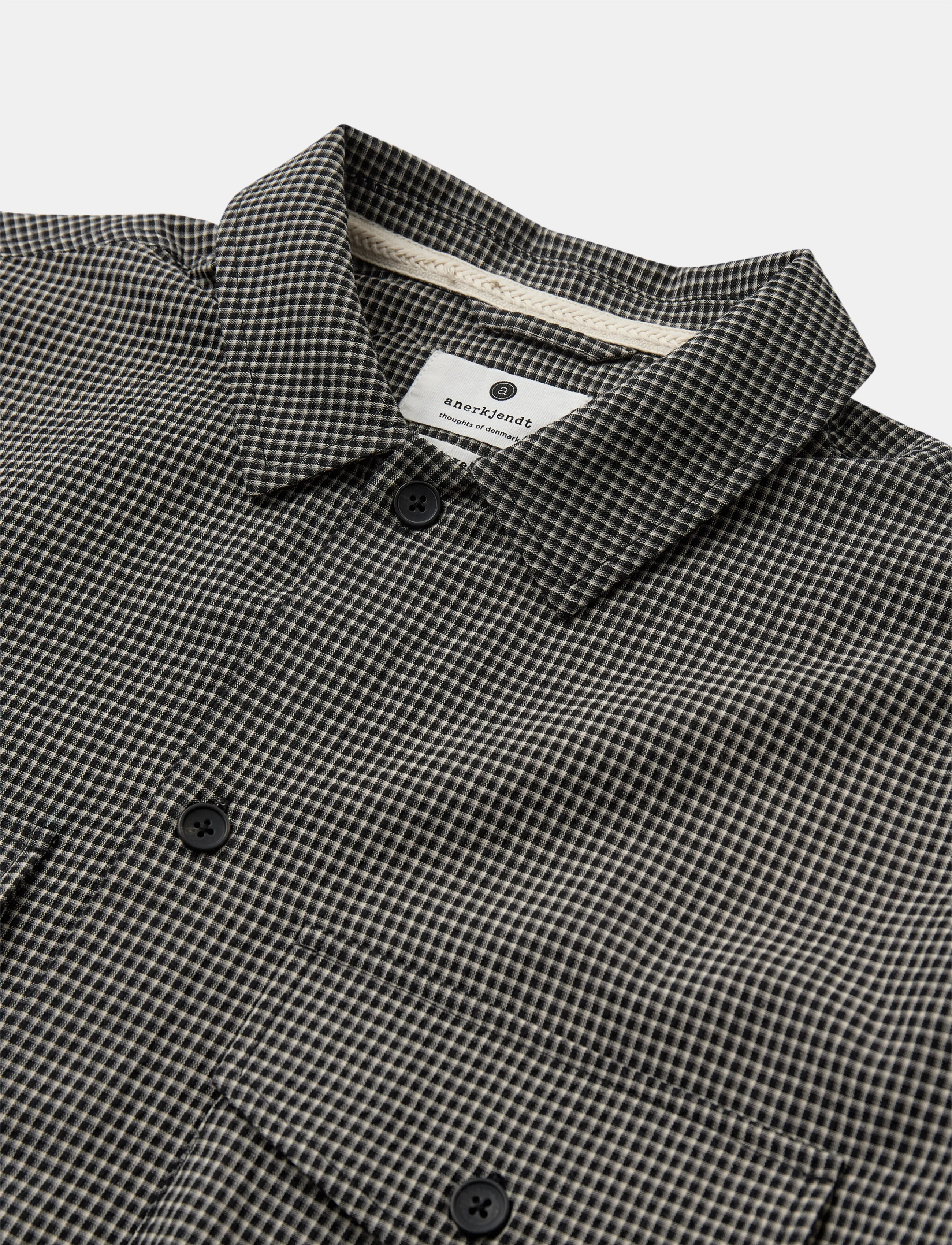 Anerkjendt - AKOTTO CHECK OVERSHIRT - caviar - 4