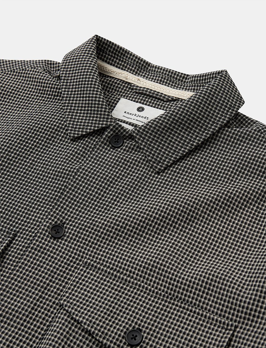 Anerkjendt - AKOTTO CHECK OVERSHIRT - vårjackor - caviar - 4