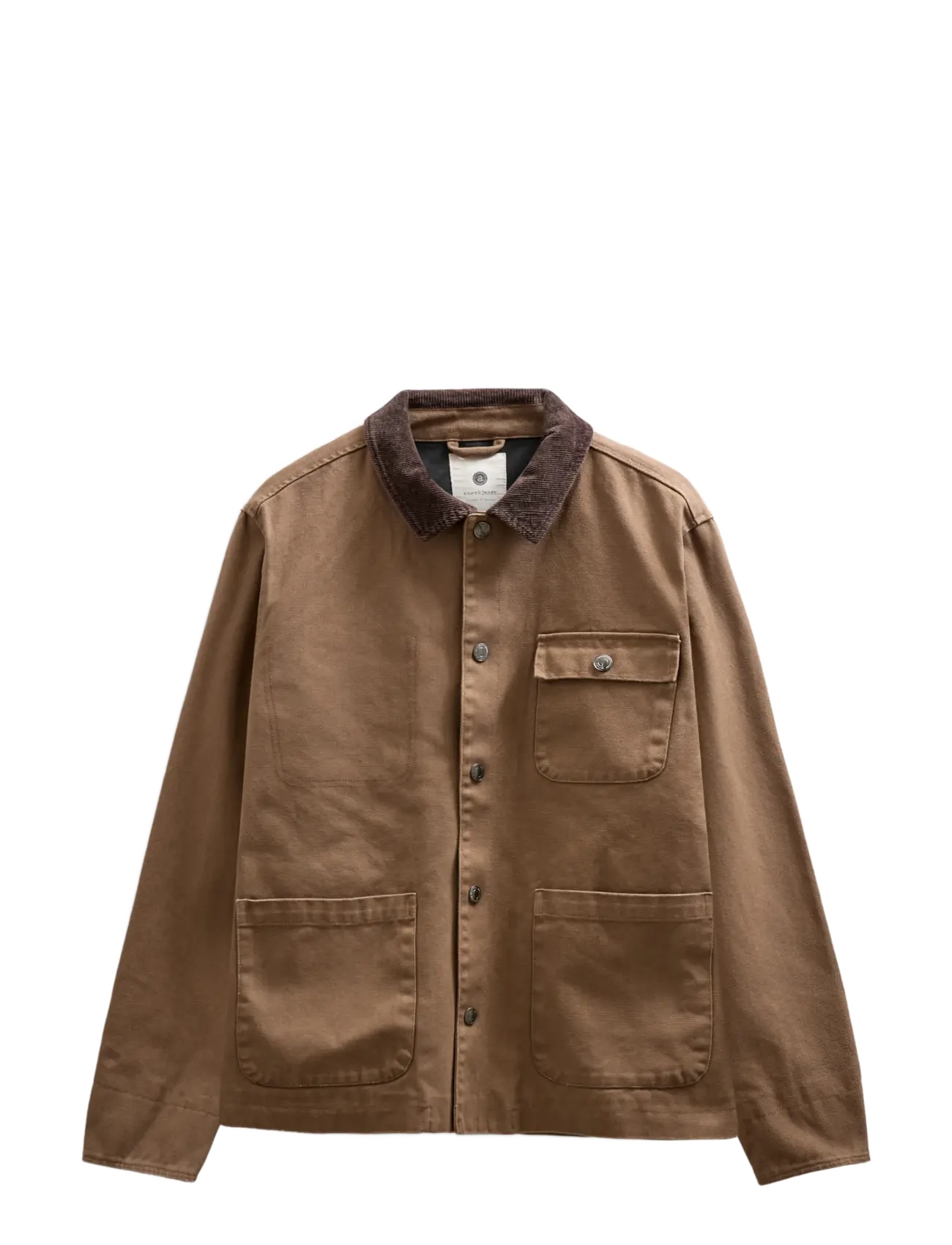 Anerkjendt - AKBASTIAN CANVAS WASHED JACKET - höstjackor - ermine - 1