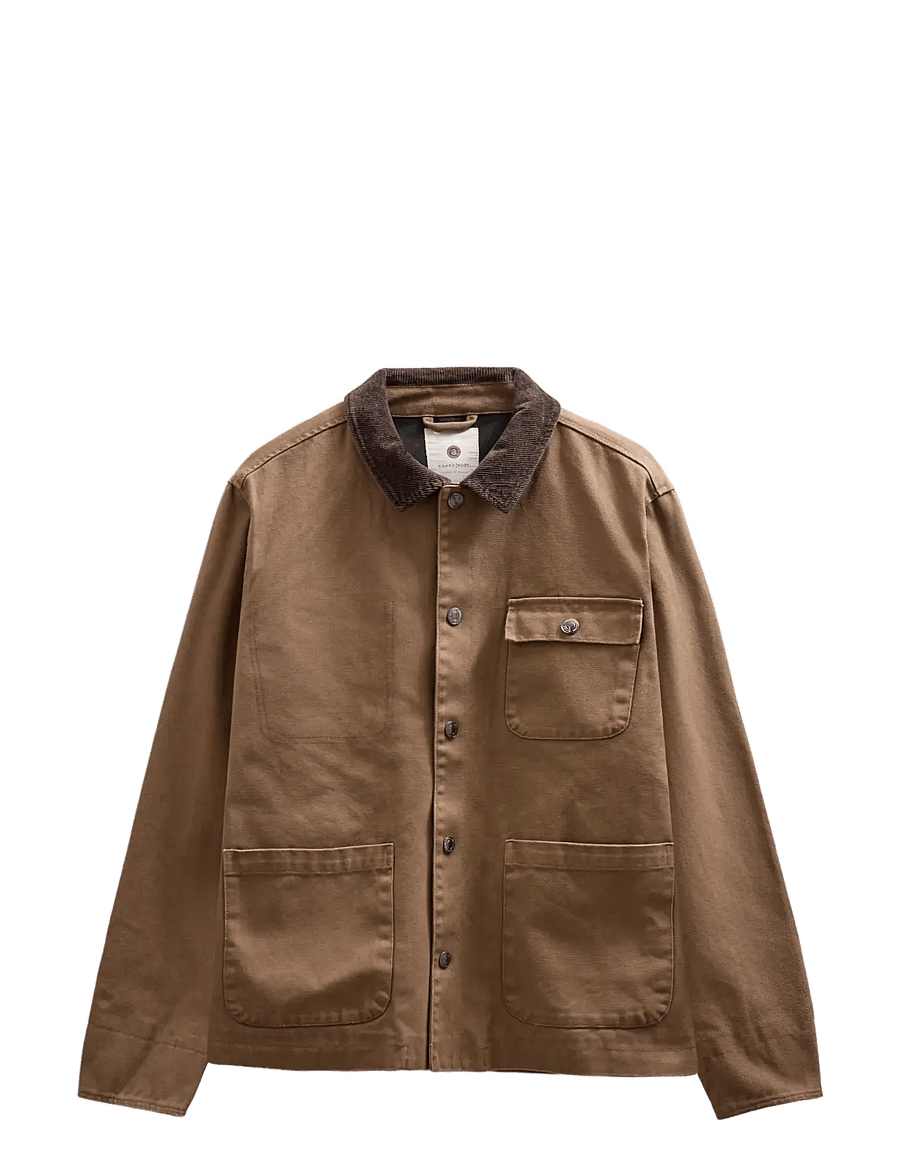 Anerkjendt - AKBASTIAN CANVAS WASHED JACKET - höstjackor - ermine - 1