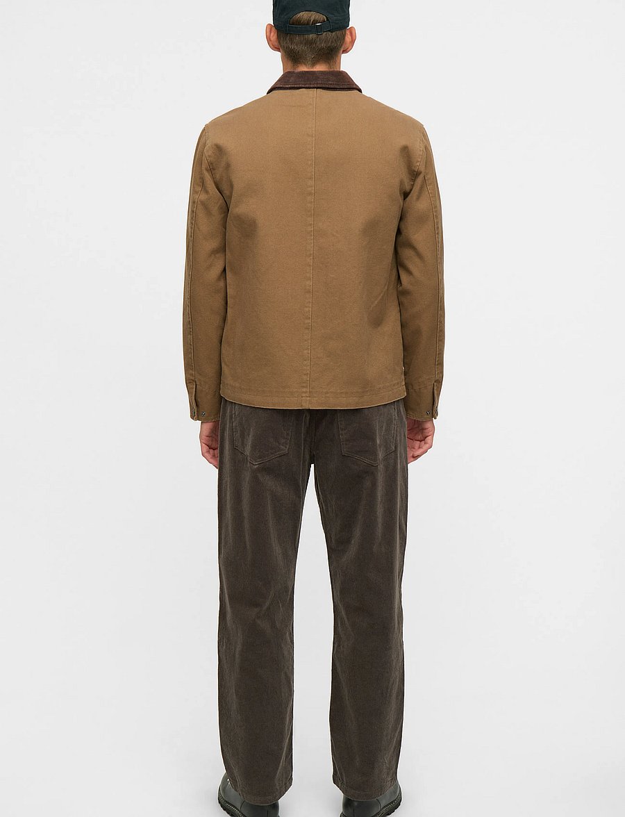Anerkjendt - AKBASTIAN CANVAS WASHED JACKET - höstjackor - ermine - 3