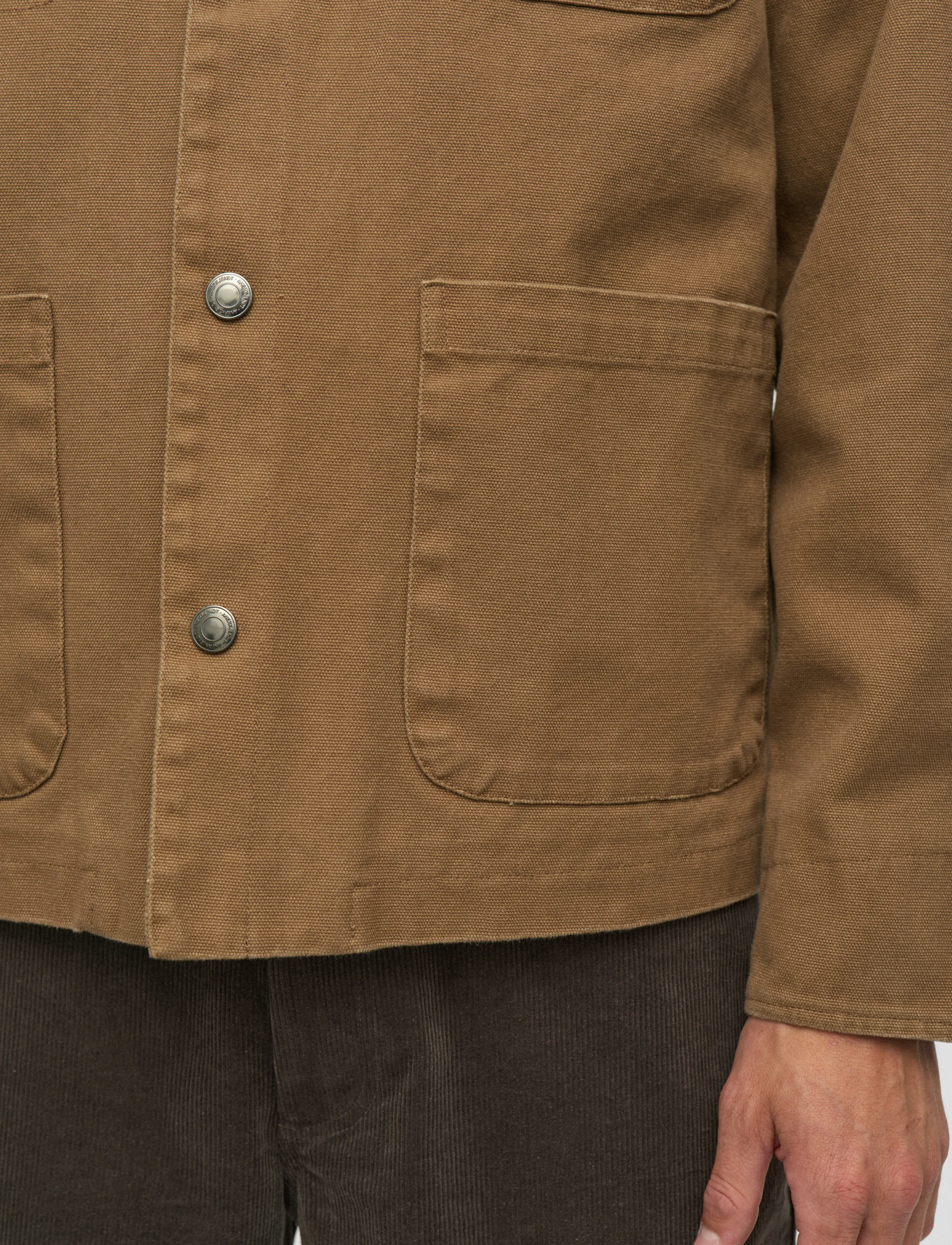 Anerkjendt - AKBASTIAN CANVAS WASHED JACKET - höstjackor - ermine - 4