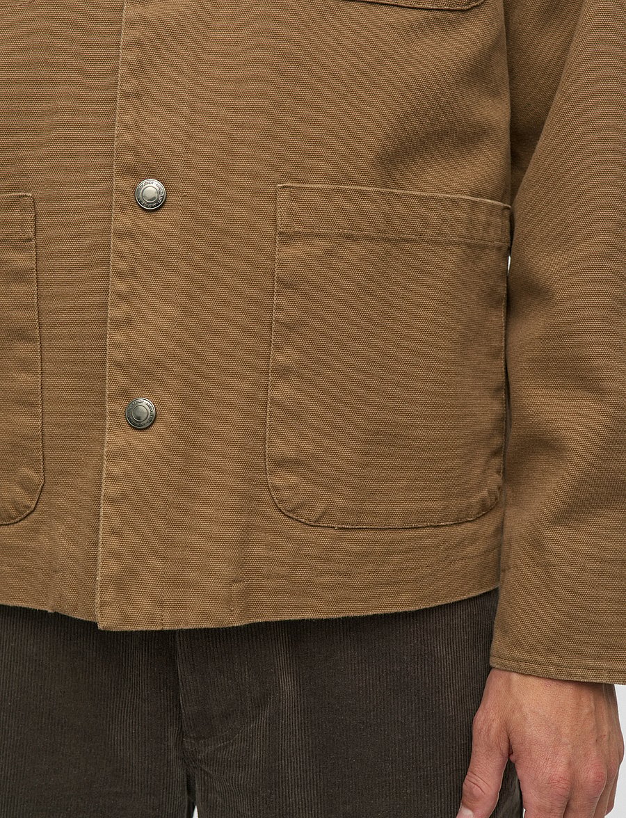 Anerkjendt - AKBASTIAN CANVAS WASHED JACKET - höstjackor - ermine - 4