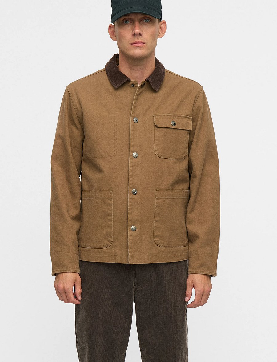 Anerkjendt - AKBASTIAN CANVAS WASHED JACKET - höstjackor - ermine - 0