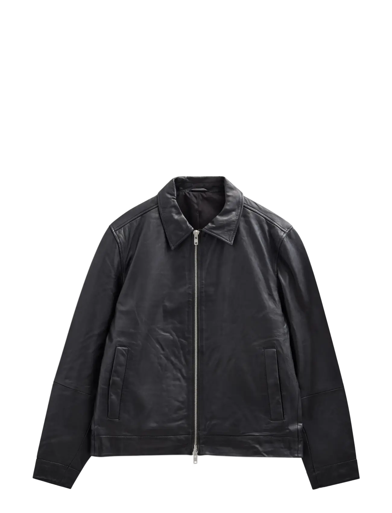 Anerkjendt - AKCARL LEATHER JACKET - sügisjoped - caviar - 1