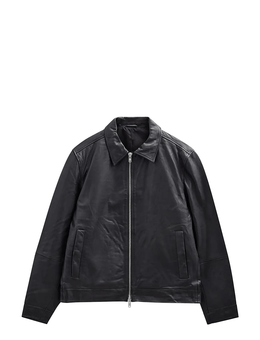 Anerkjendt - AKCARL LEATHER JACKET - sügisjoped - caviar - 1