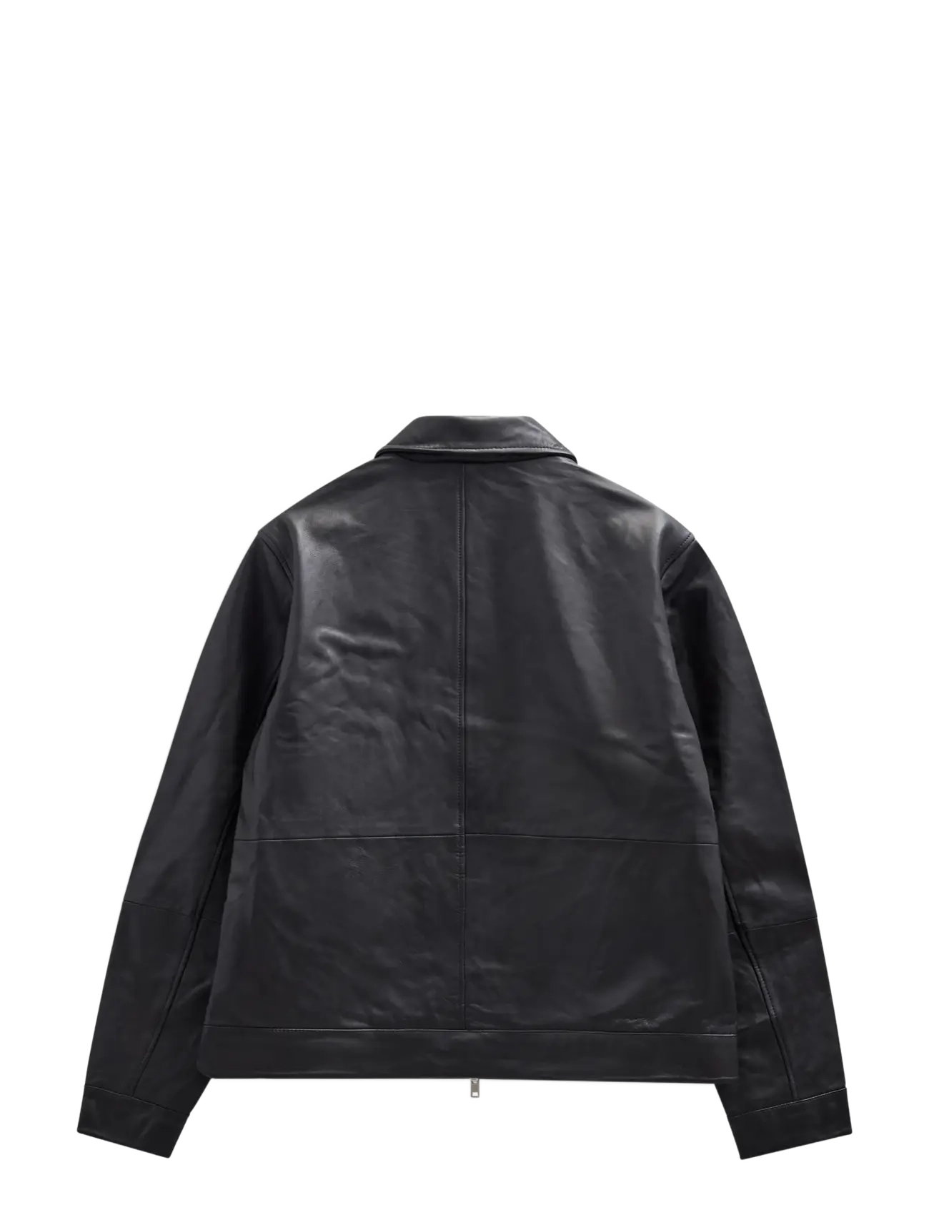 Anerkjendt - AKCARL LEATHER JACKET - sügisjoped - caviar - 2