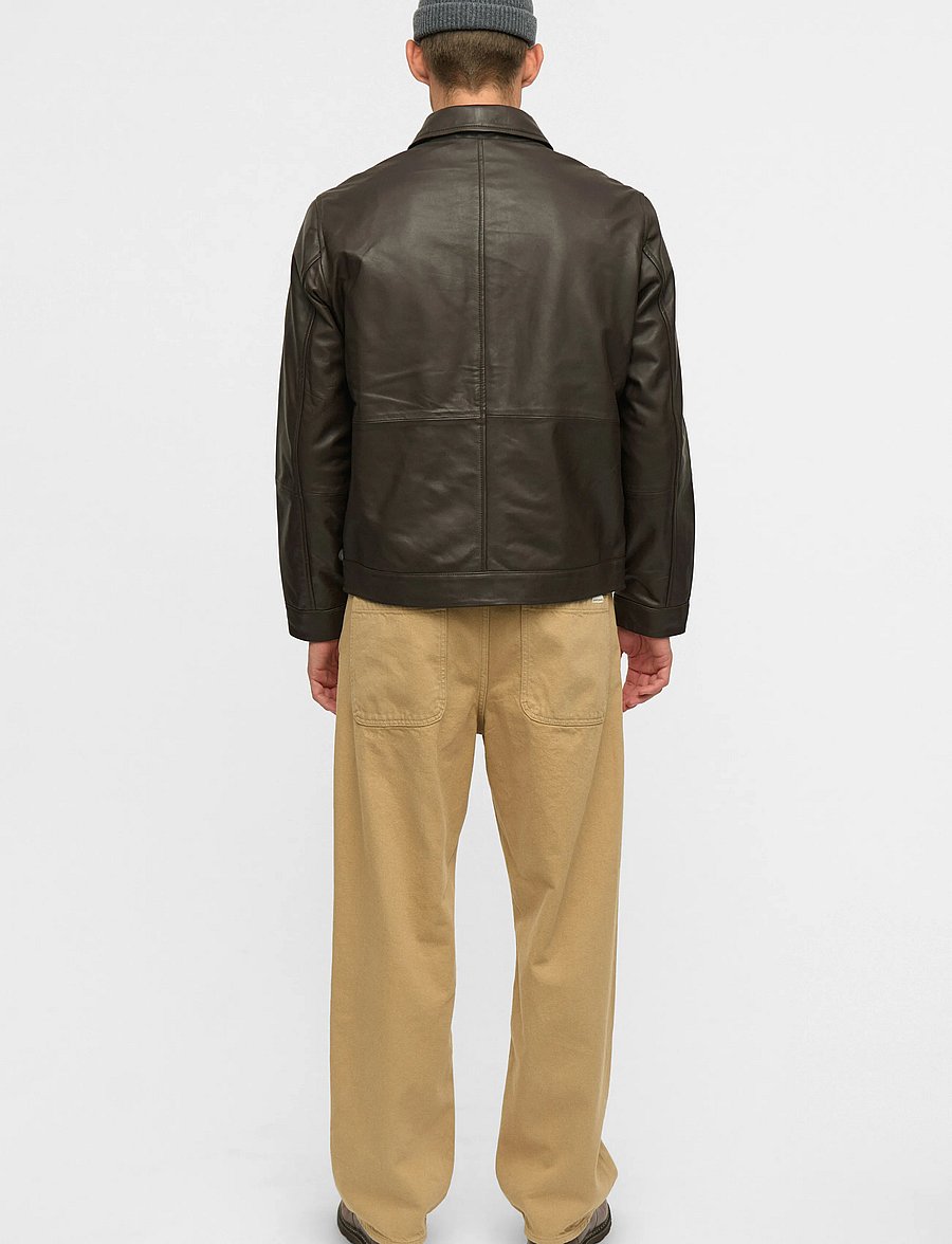 Anerkjendt - AKCARL LEATHER JACKET - fall jackets - delicioso - 3