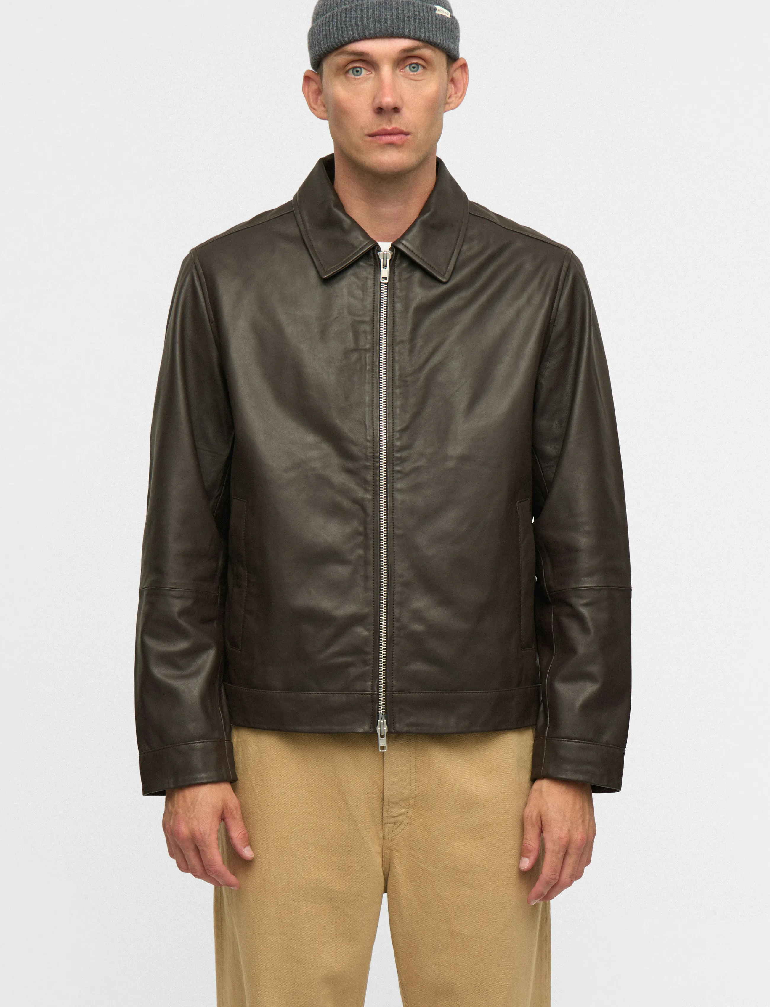 Anerkjendt - AKCARL LEATHER JACKET - fall jackets - delicioso - 5