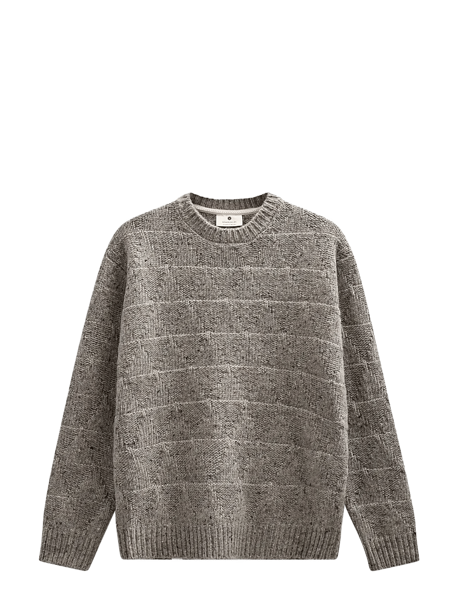 Anerkjendt - AKSINUS HEAVY WOOL KNIT - medium grey mel - 1