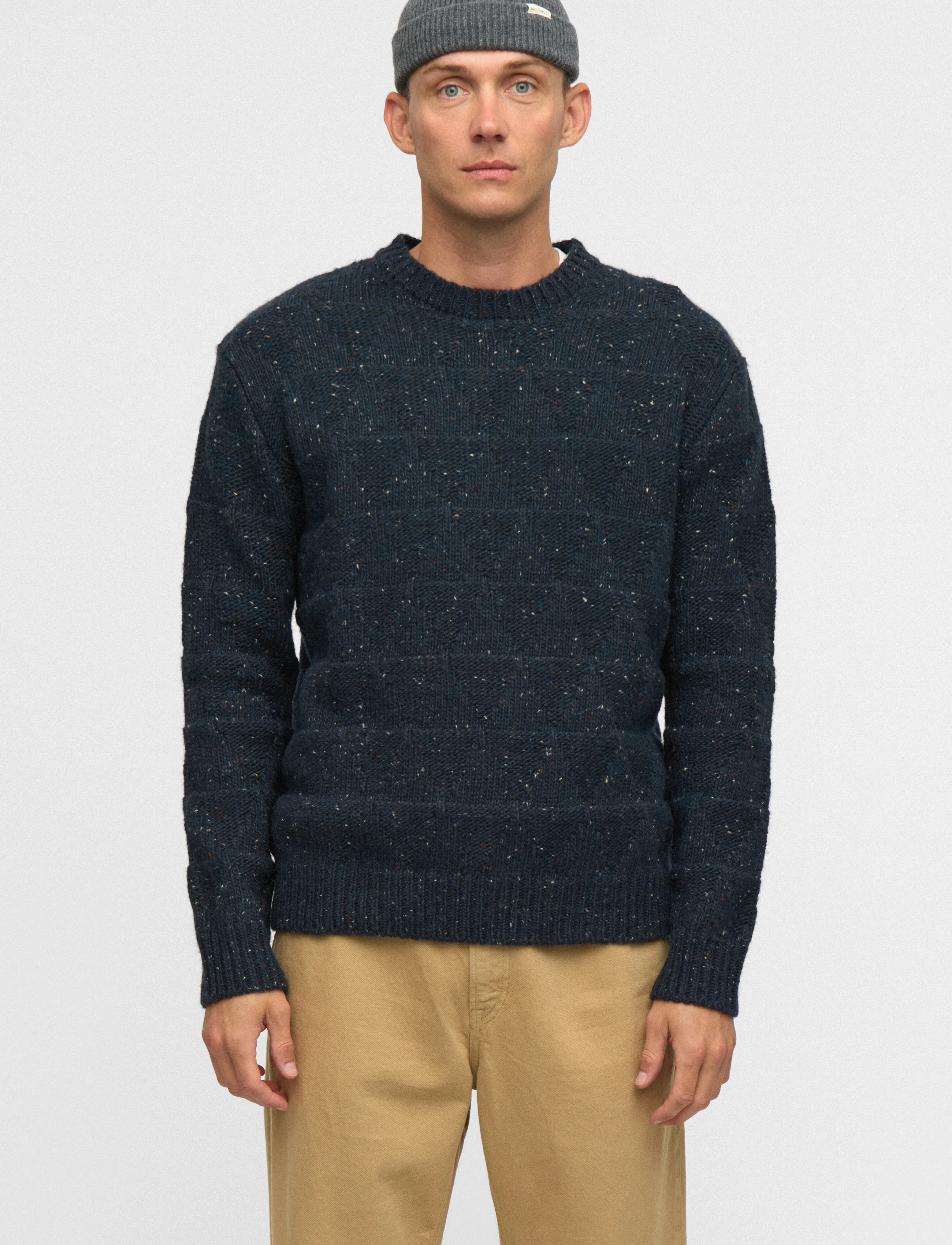 Anerkjendt Aksinus Heavy Wool Knit stickade tröjor herr – bild 4