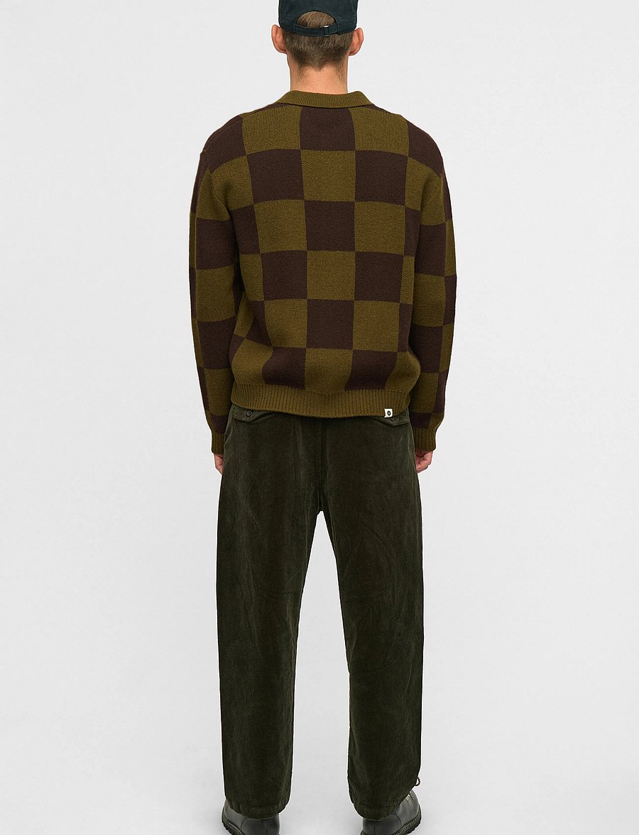 Anerkjendt - AKSINUS CHECK MERINO KNIT - kardiganid - forest night - 3