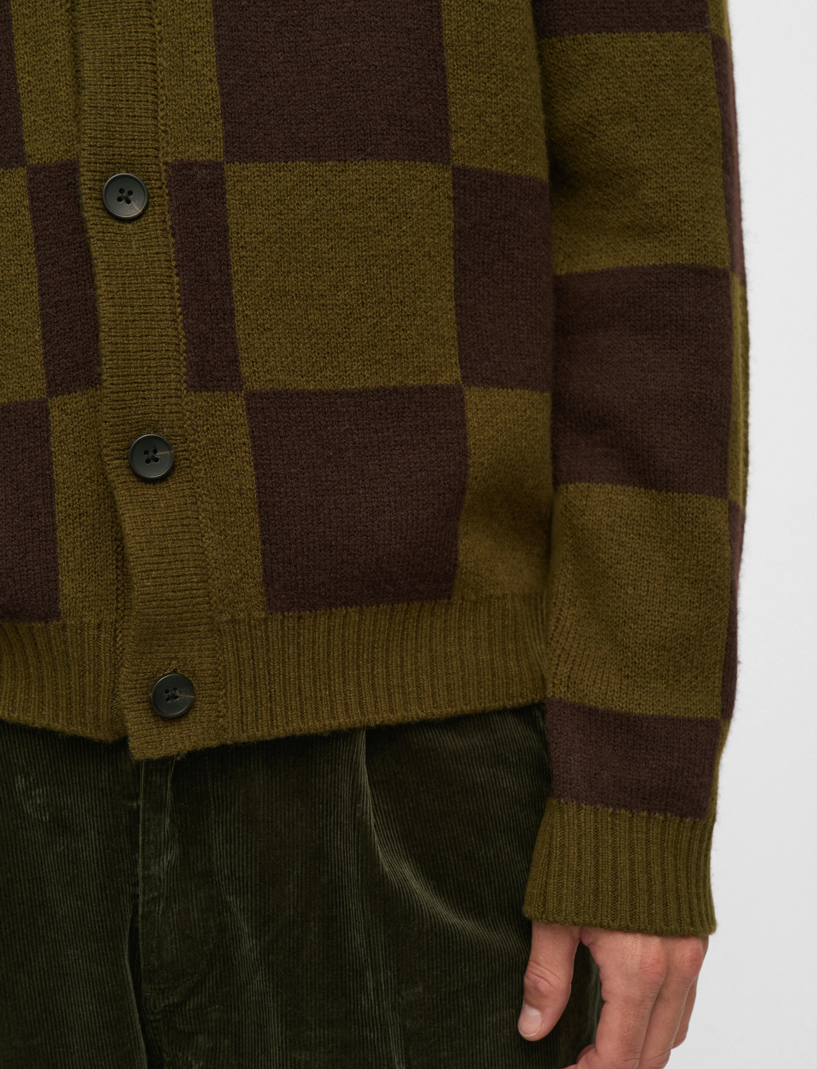 Anerkjendt - AKSINUS CHECK MERINO KNIT - forest night - 4