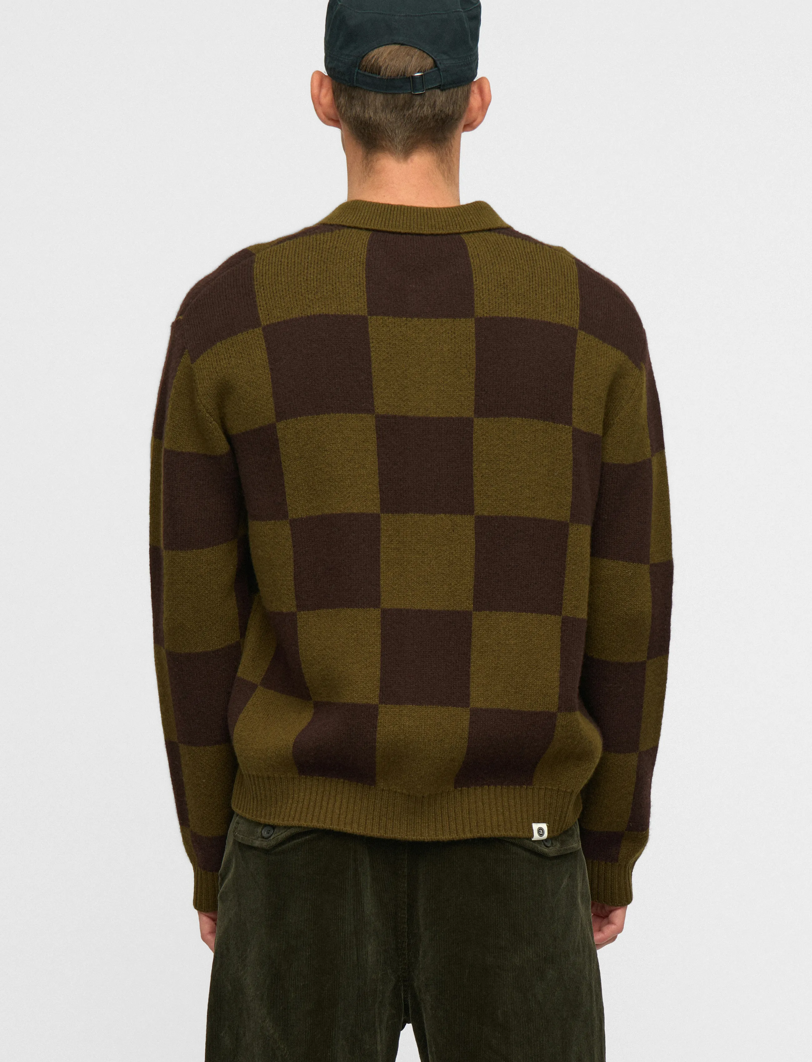 Anerkjendt AKSINUS CHECK MERINO KNIT - Clothing - FOREST NIGHT / green