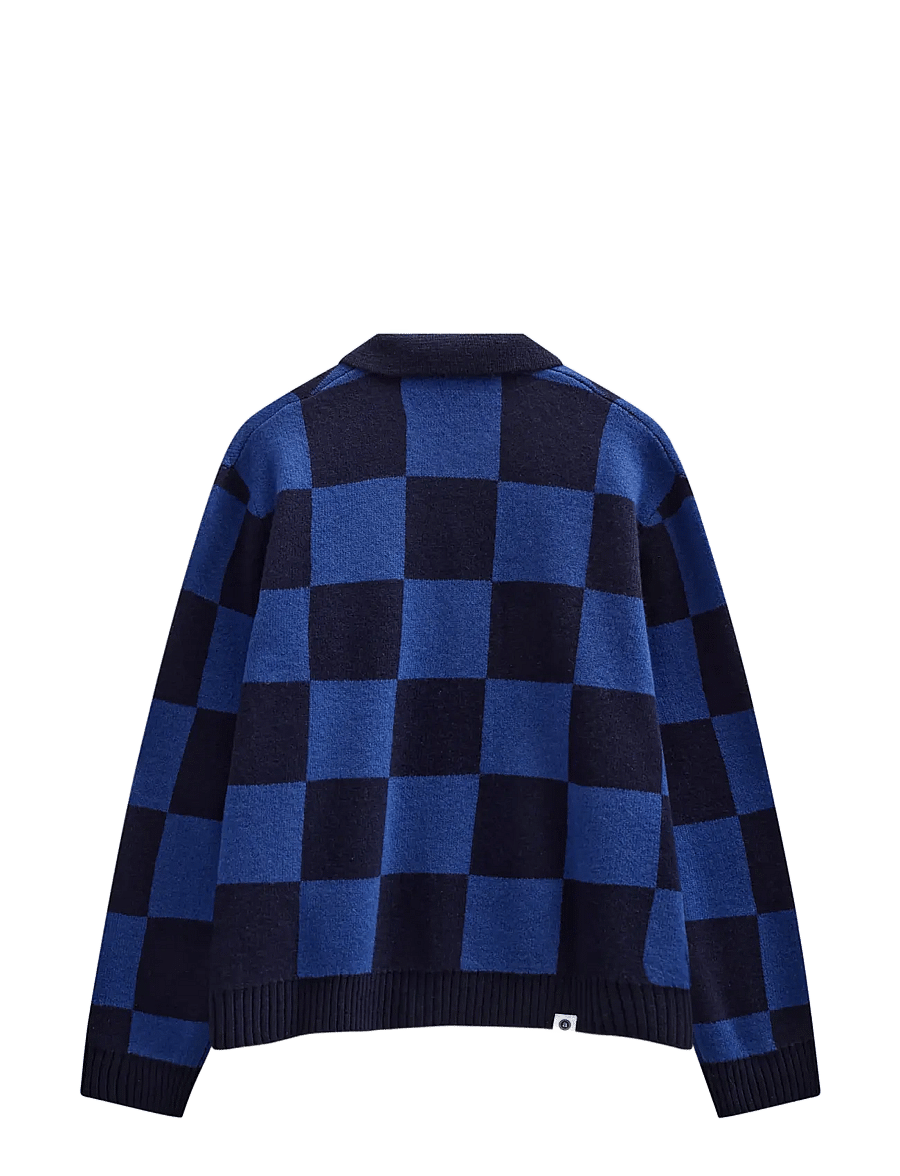 Anerkjendt - AKSINUS CHECK MERINO KNIT - sky captain - 2