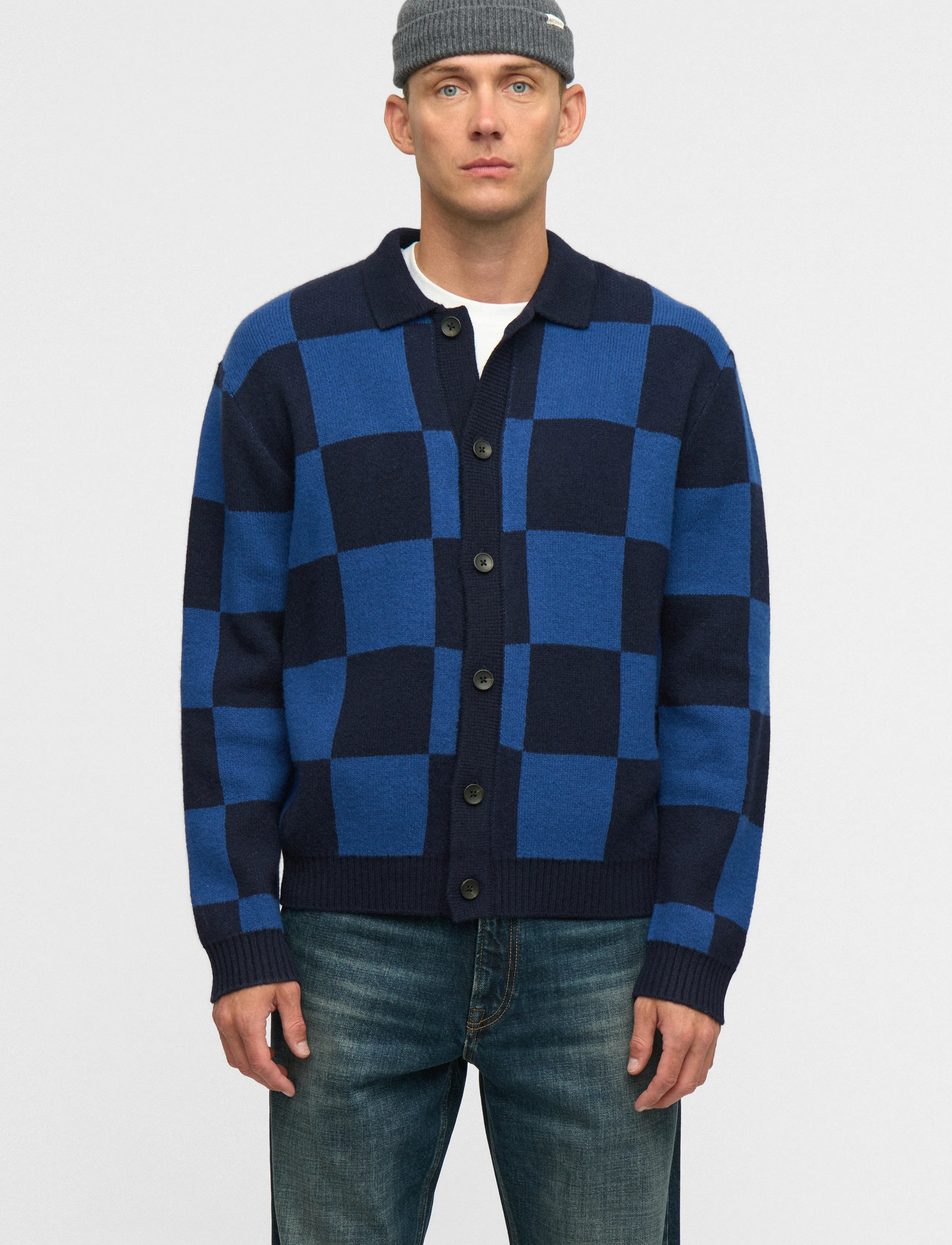 Anerkjendt Aksinus Check Merino Knit koftor & cardigans herr – bild 4