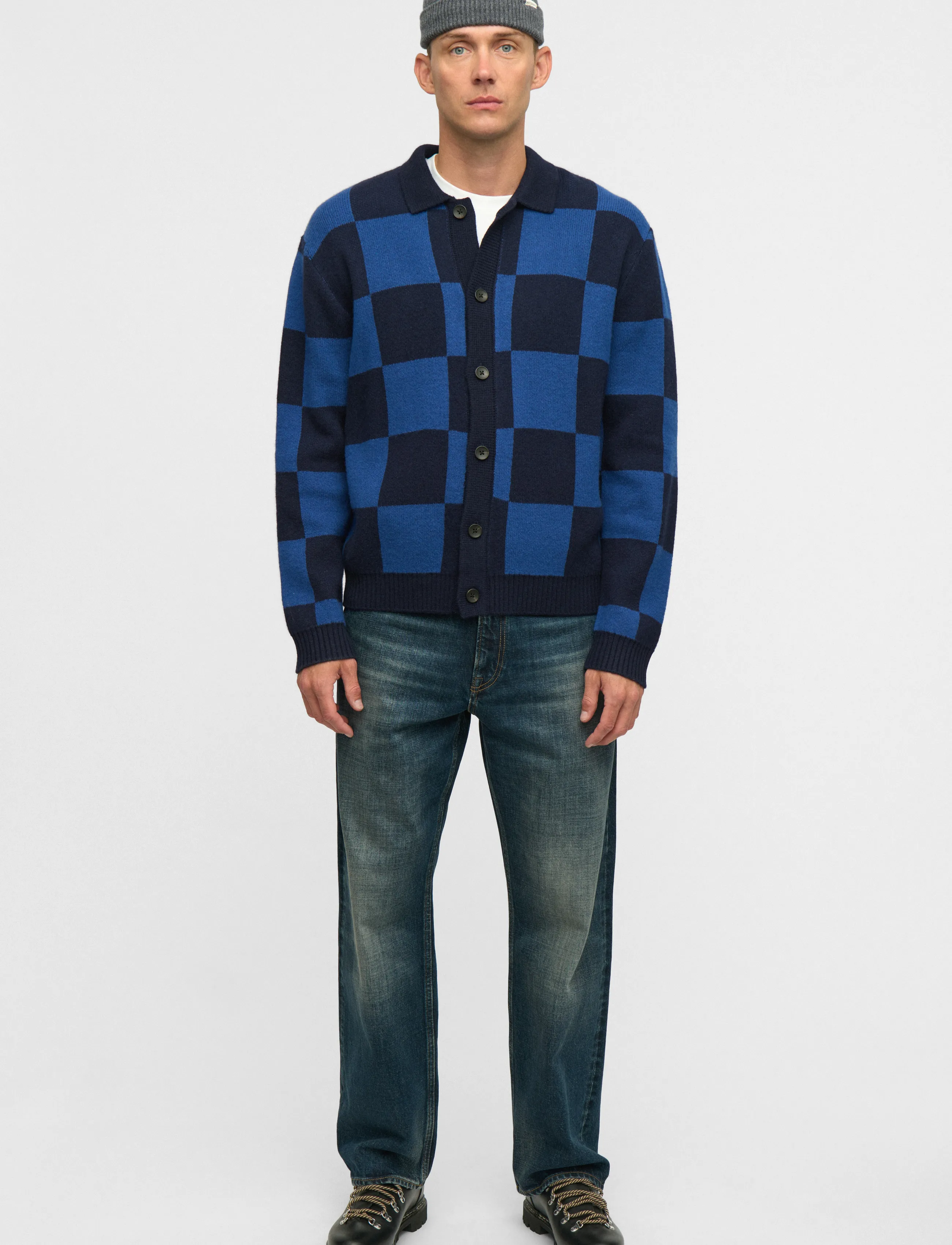 Anerkjendt Aksinus Check Merino Knit koftor & cardigans herr – bild 5