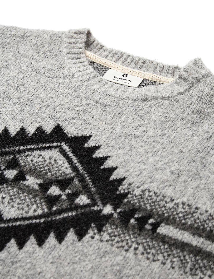 Anerkjendt - AKSINUS JACQ KNIT - rundhals - tofu - 2