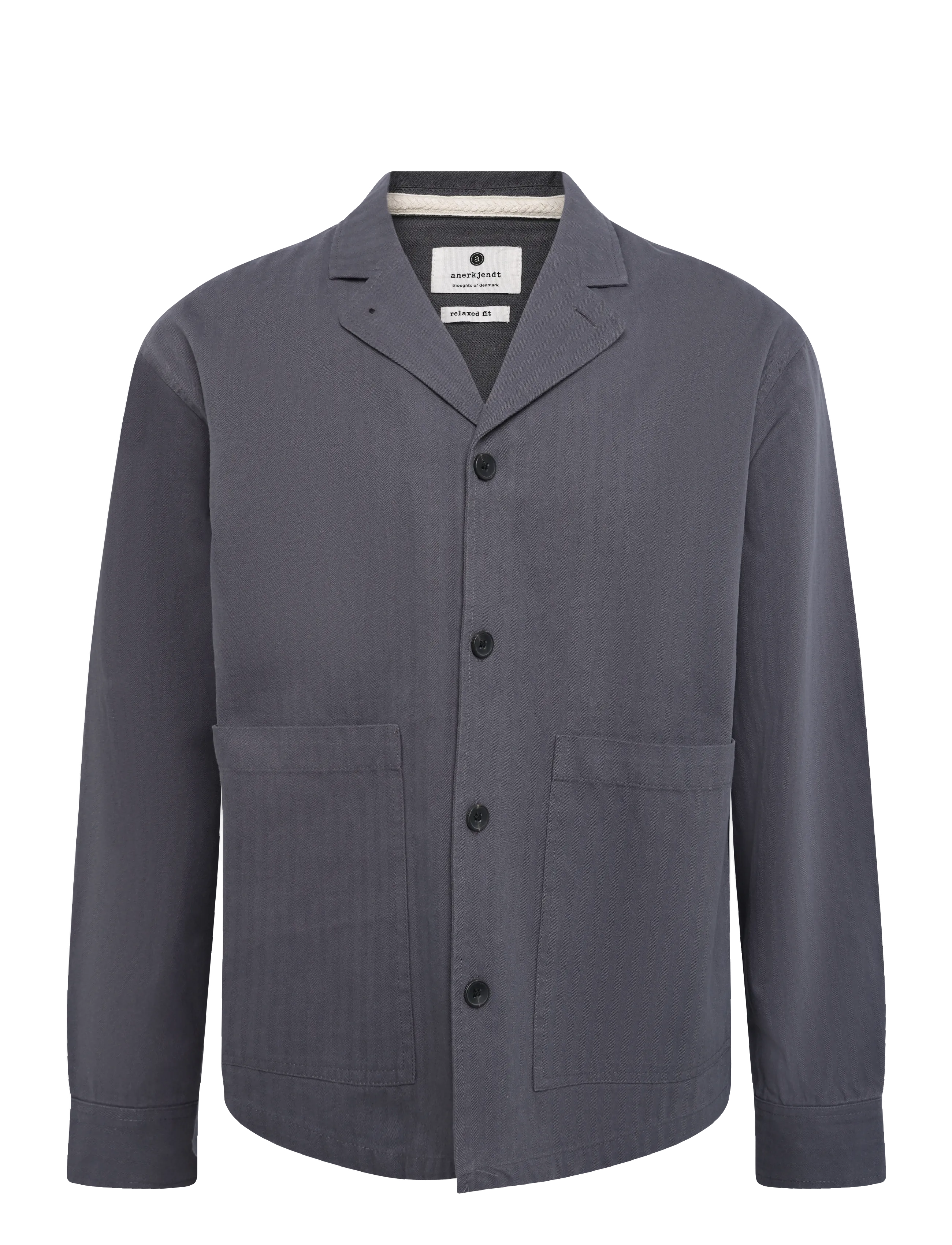 Anerkjendt AKOTTO HERRINGBONE LS OS - Anerkjendt - MAGNET / grey