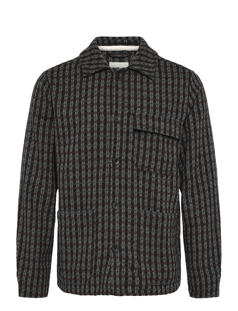 Anerkjendt - AKODIN WOOL OVERSHIRT - jackets - magnet - 1