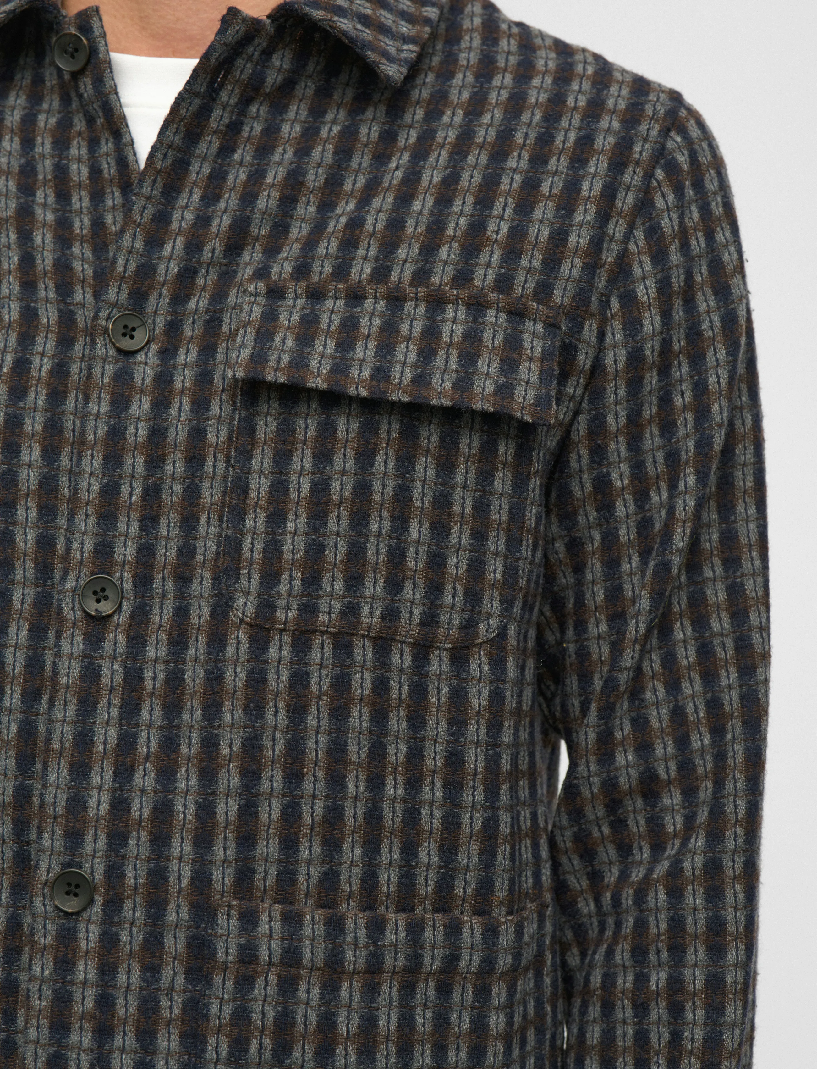 Anerkjendt - AKODIN WOOL OVERSHIRT - jackets - magnet - 3
