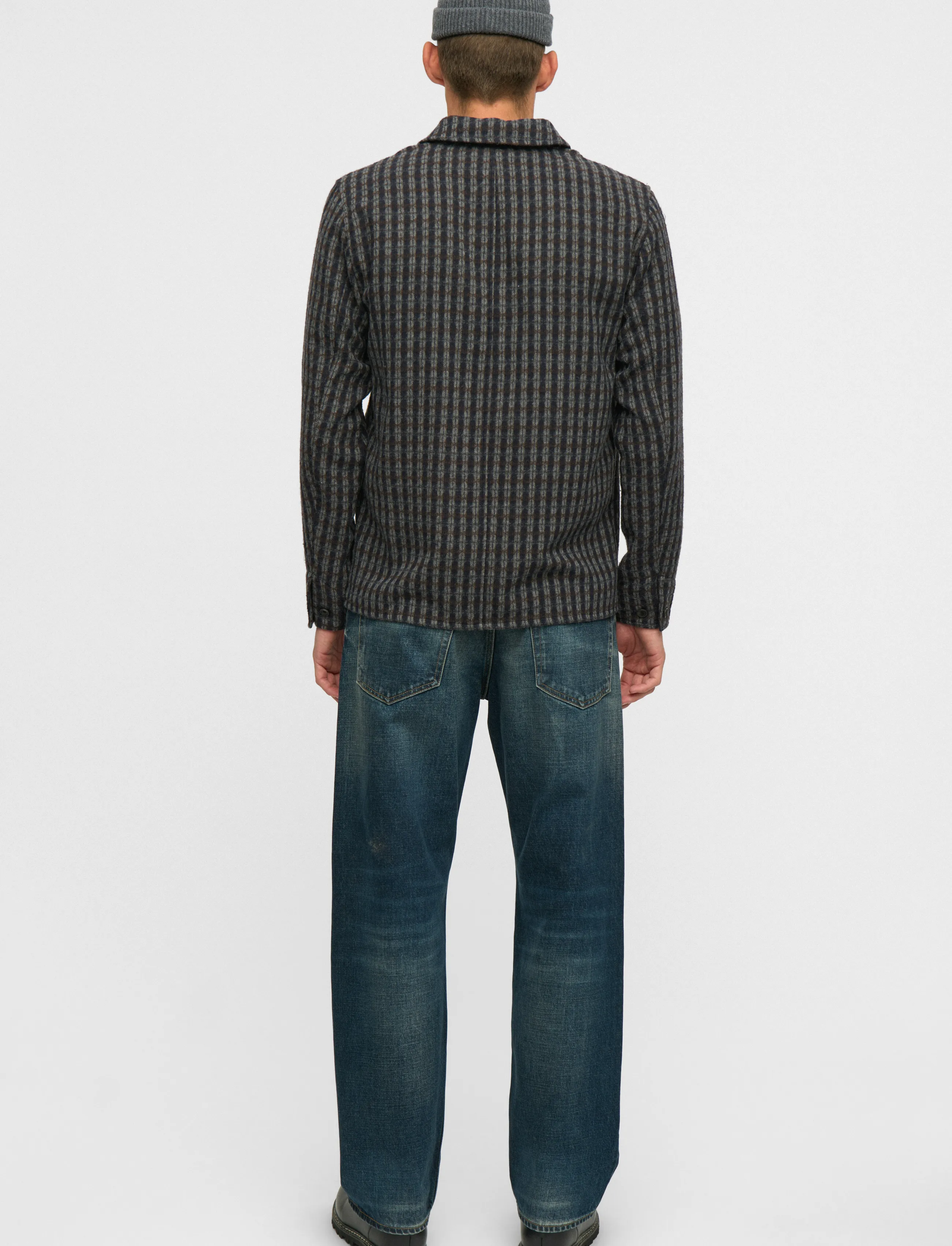 Anerkjendt - AKODIN WOOL OVERSHIRT - jackets - magnet - 4