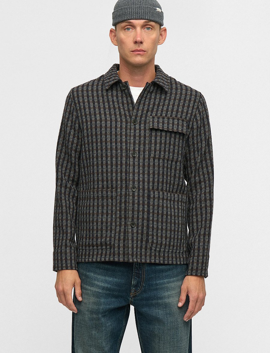 Anerkjendt - AKODIN WOOL OVERSHIRT - jackets - magnet - 0