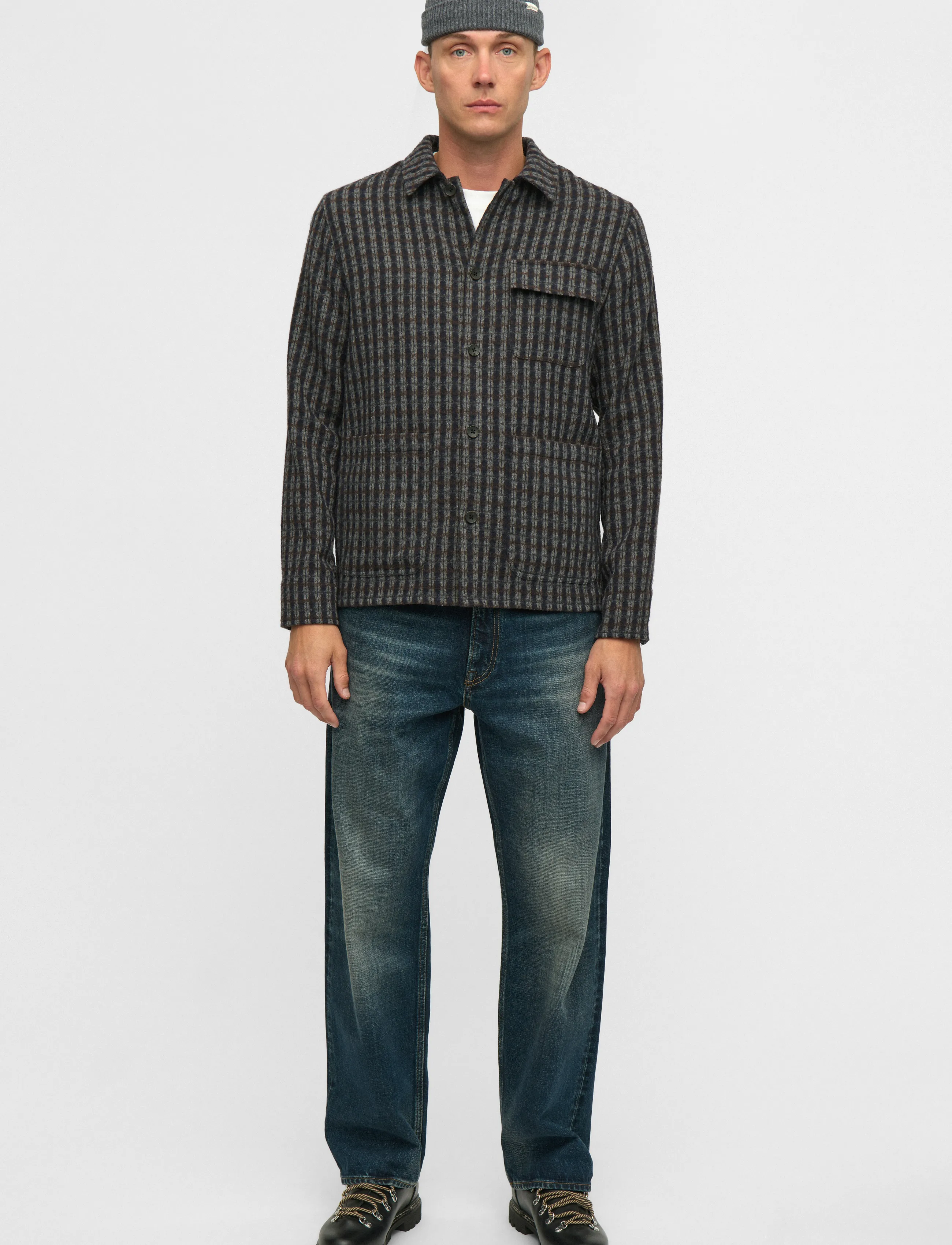 Anerkjendt Akodin Wool Overshirt overshirts herr – bild 5