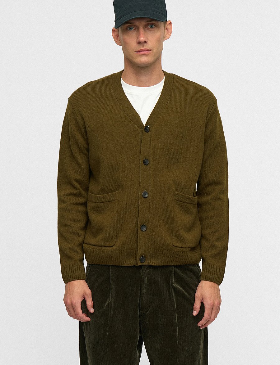 Anerkjendt - AKSINUS MERINO CARDIGAN - strickjacken - forest night - 0