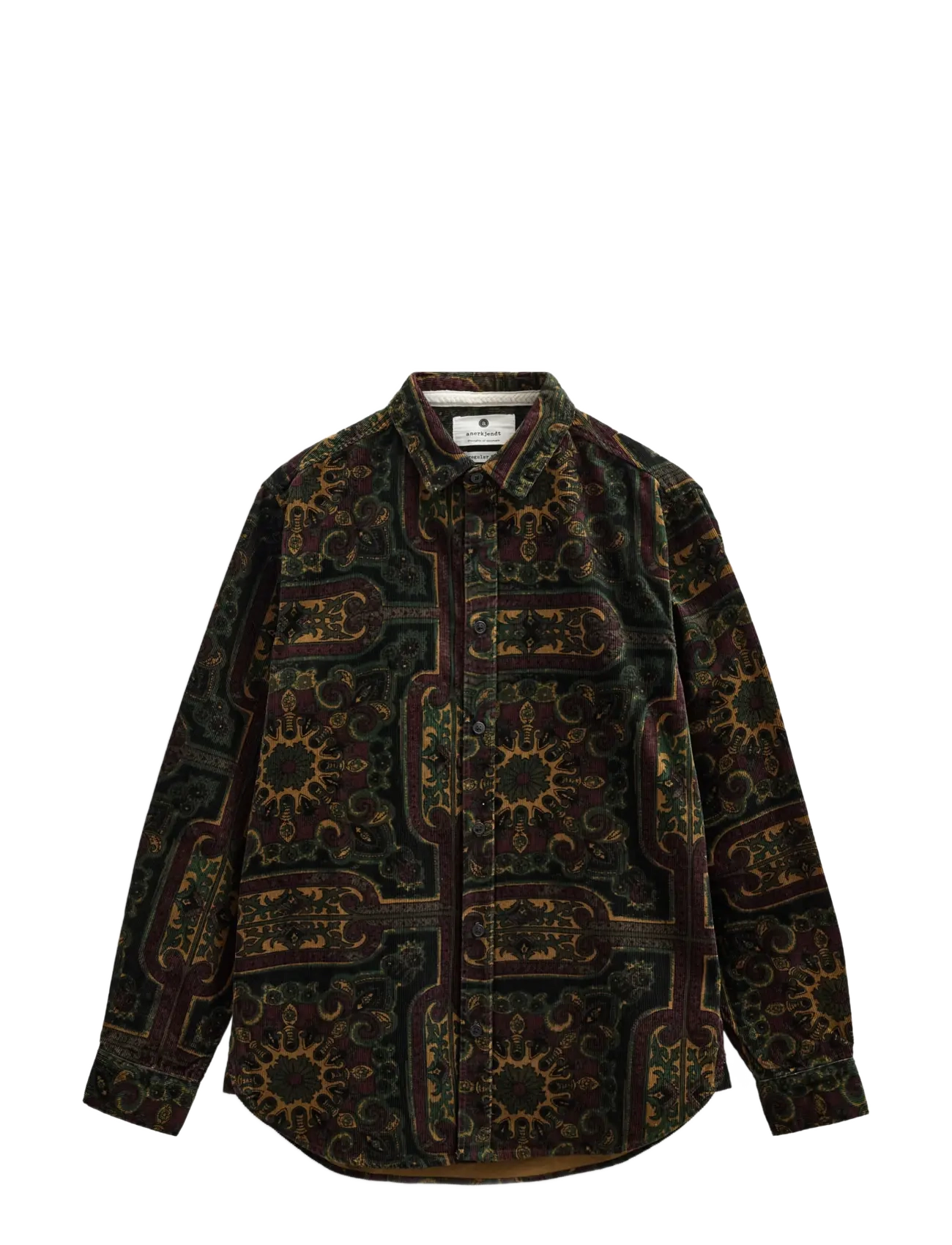 Anerkjendt - AKLEIF CORD JACQ LS SHIRT - freizeithemden - forest night - 1