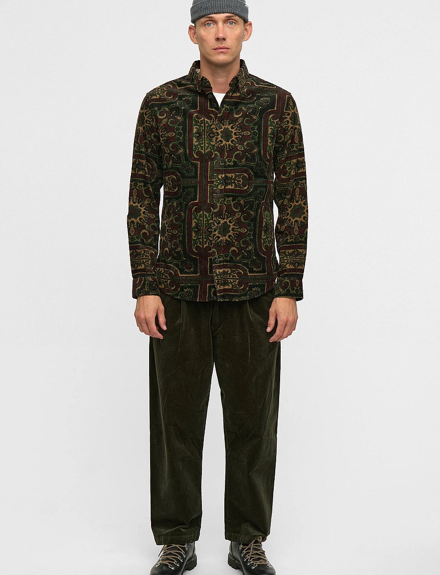 Anerkjendt - AKLEIF CORD JACQ LS SHIRT - freizeithemden - forest night - 4