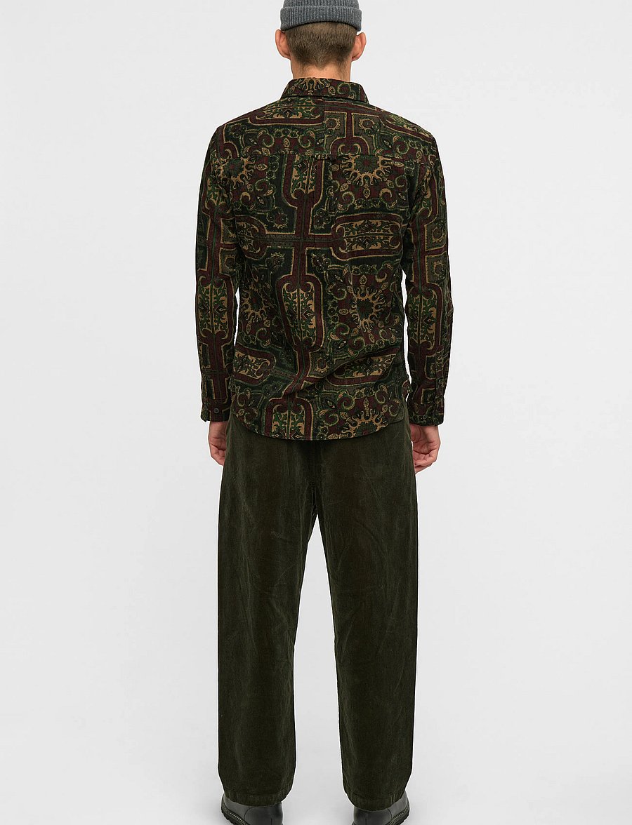 Anerkjendt - AKLEIF CORD JACQ LS SHIRT - freizeithemden - forest night - 5