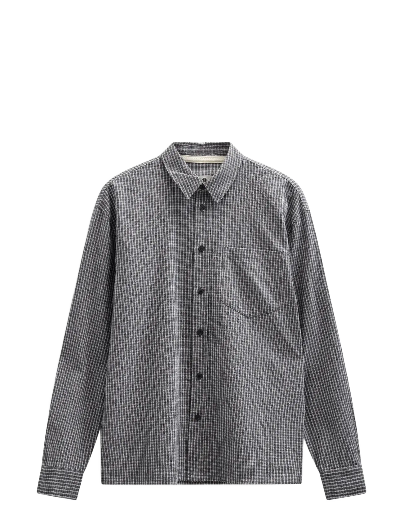 Anerkjendt AKOTTO SMALL CHECK LS SHIRT - Hemden - CAVIAR / grey