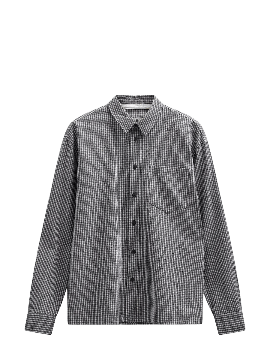 Anerkjendt - AKOTTO SMALL CHECK LS SHIRT - karierte hemden - caviar - 0