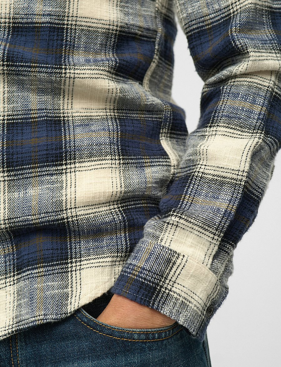 Anerkjendt - AKLEIF FLANNEL CHECK5 - flanell-hemden - sky captain - 0