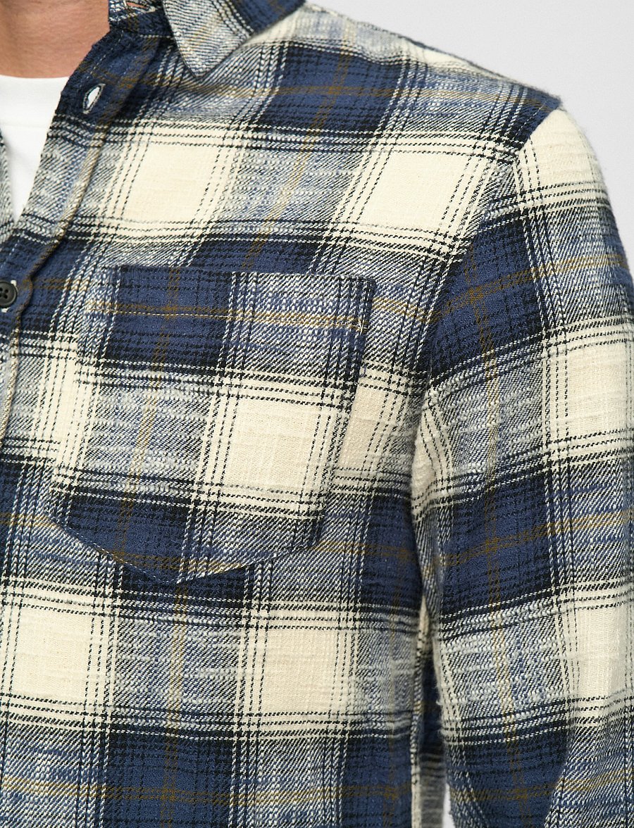 Anerkjendt - AKLEIF FLANNEL CHECK5 - flanell-hemden - sky captain - 4